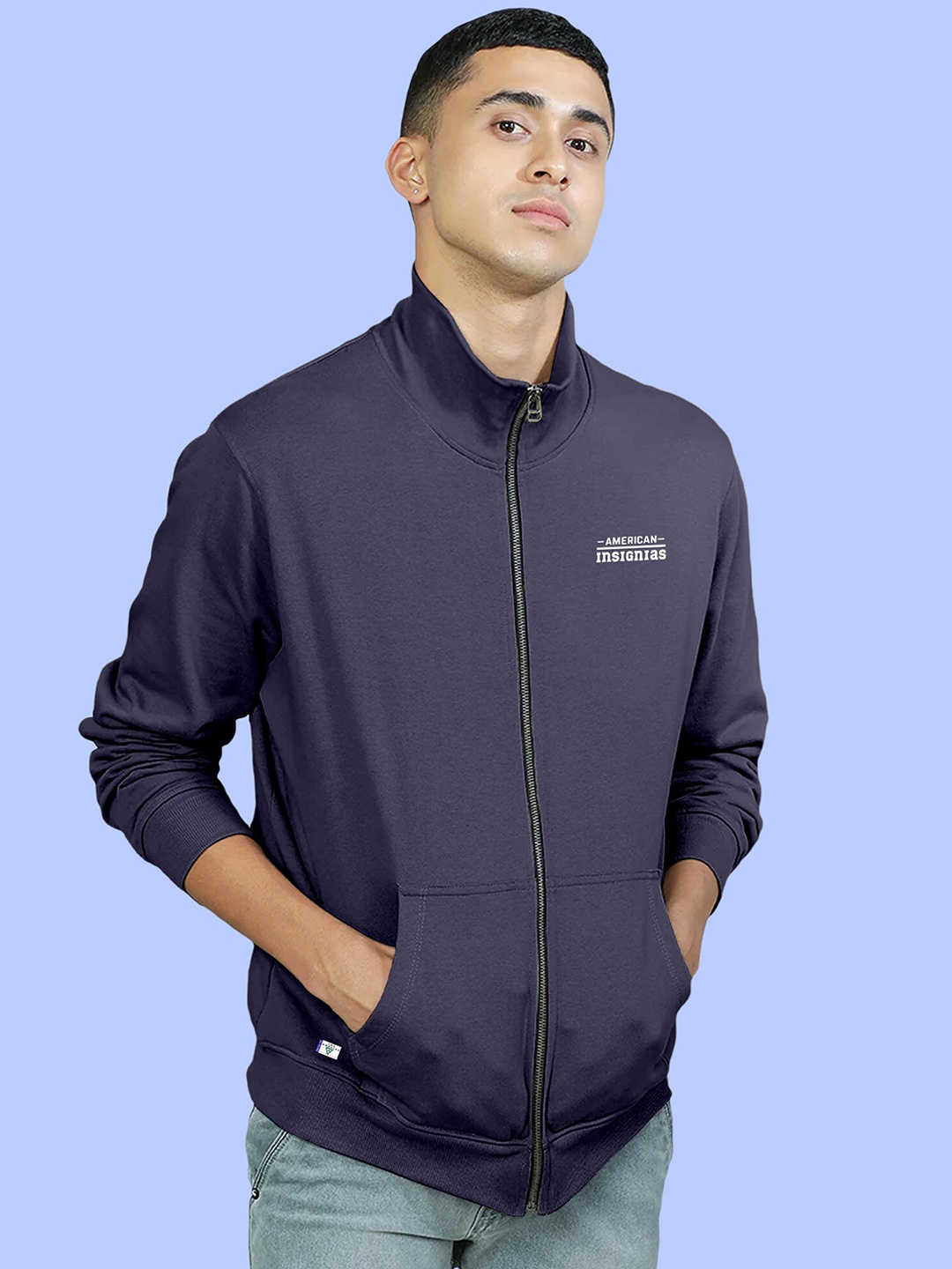 

FTX Mock Collar Fleece Sporty Jacket, Blue