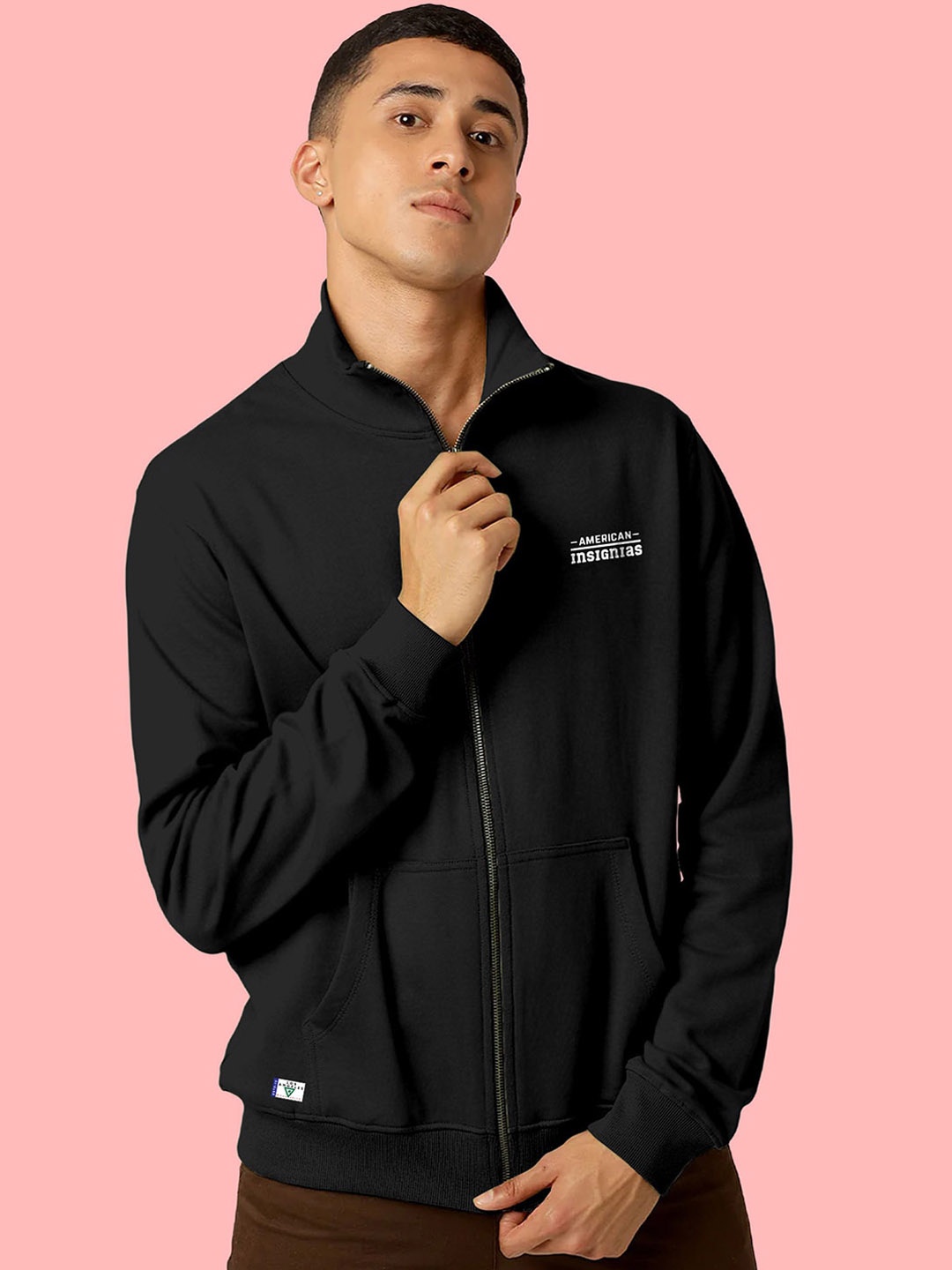 

FTX Mock Collar Fleece Sporty Jacket, Black
