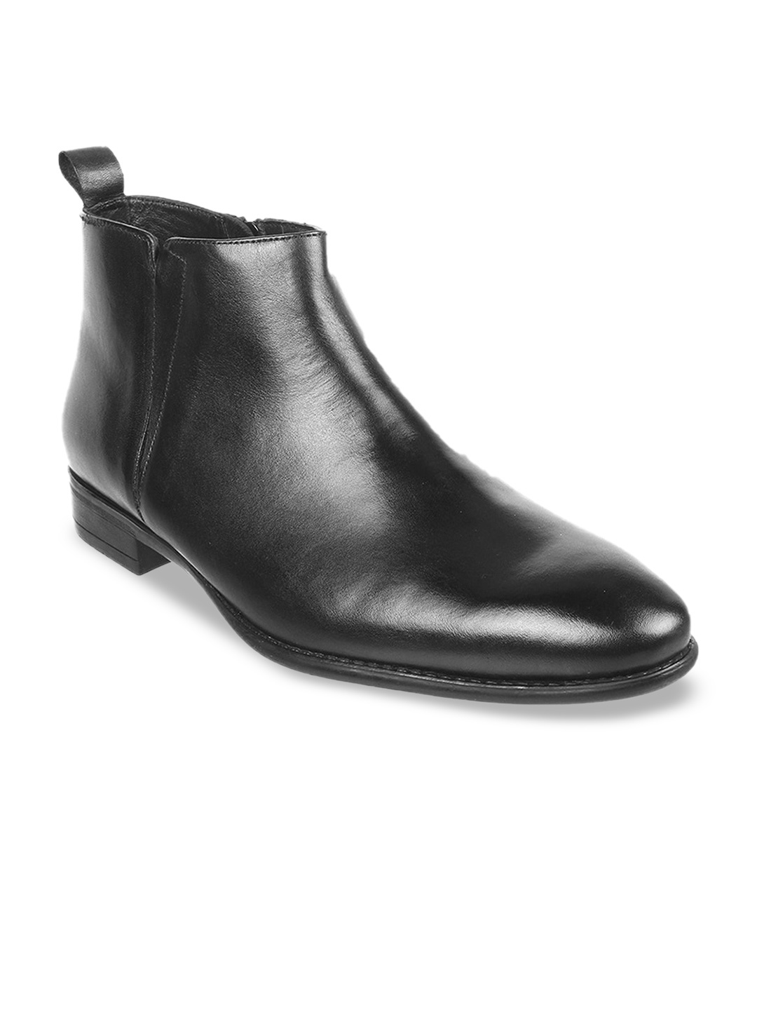 

DAVINCHI Men Leather Boots, Black