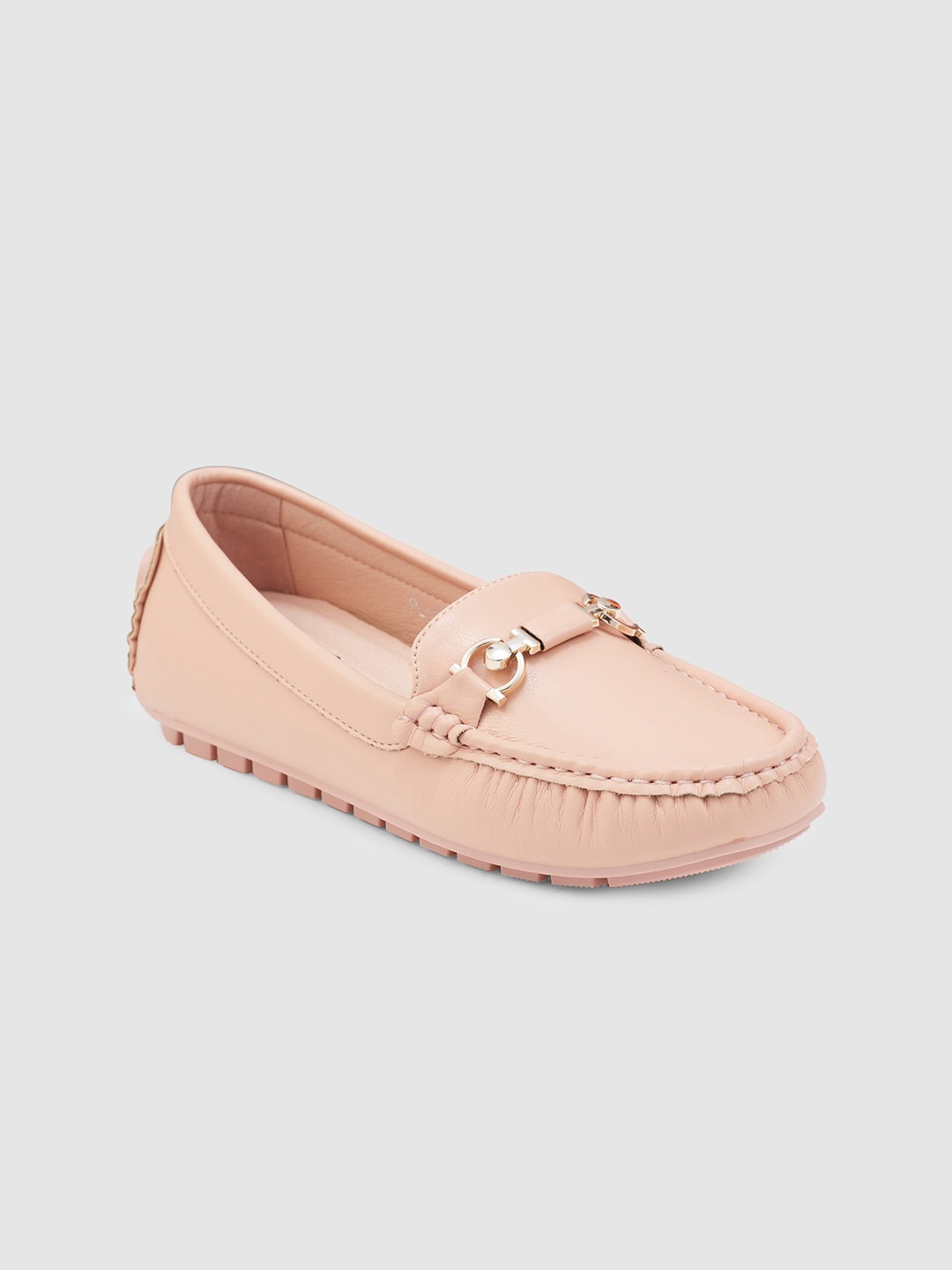 

Sole To Soul Animal Textured Square Toe Ballerinas, Peach