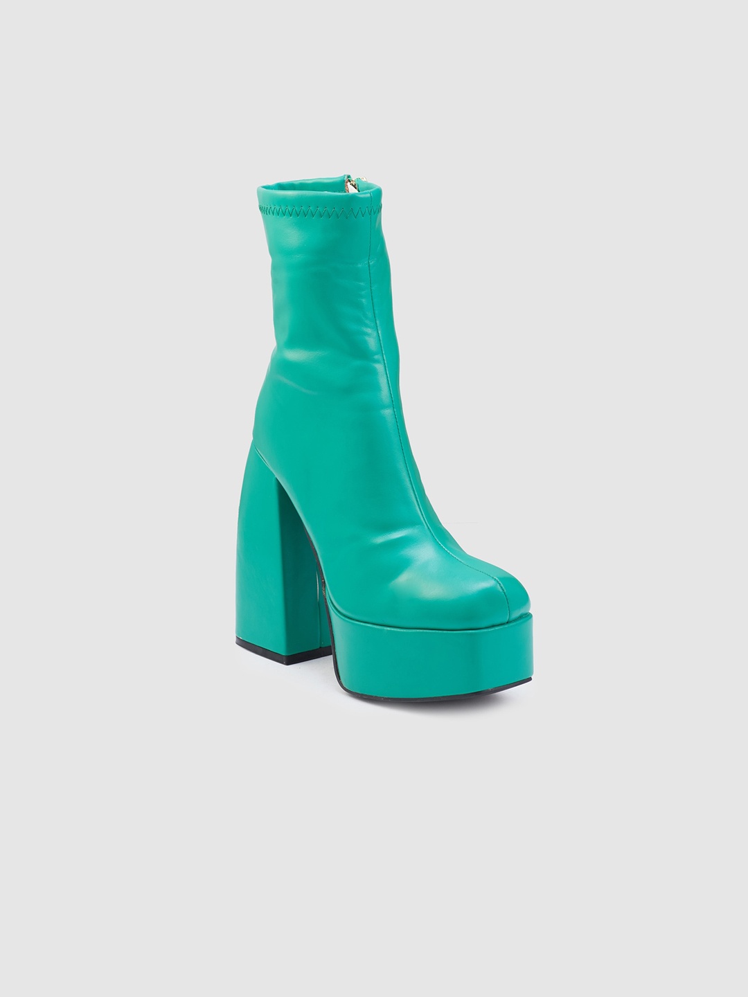 

Sole To Soul Women High-Top Blocked Chunky Boots, Green