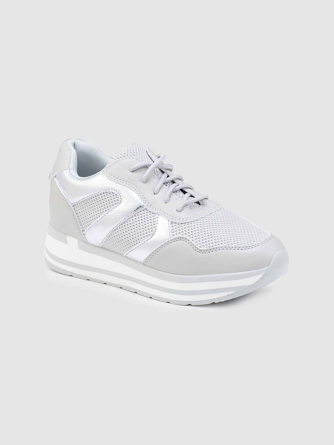 

Sole To Soul Women Textured Lace-Up Sneakers, Grey
