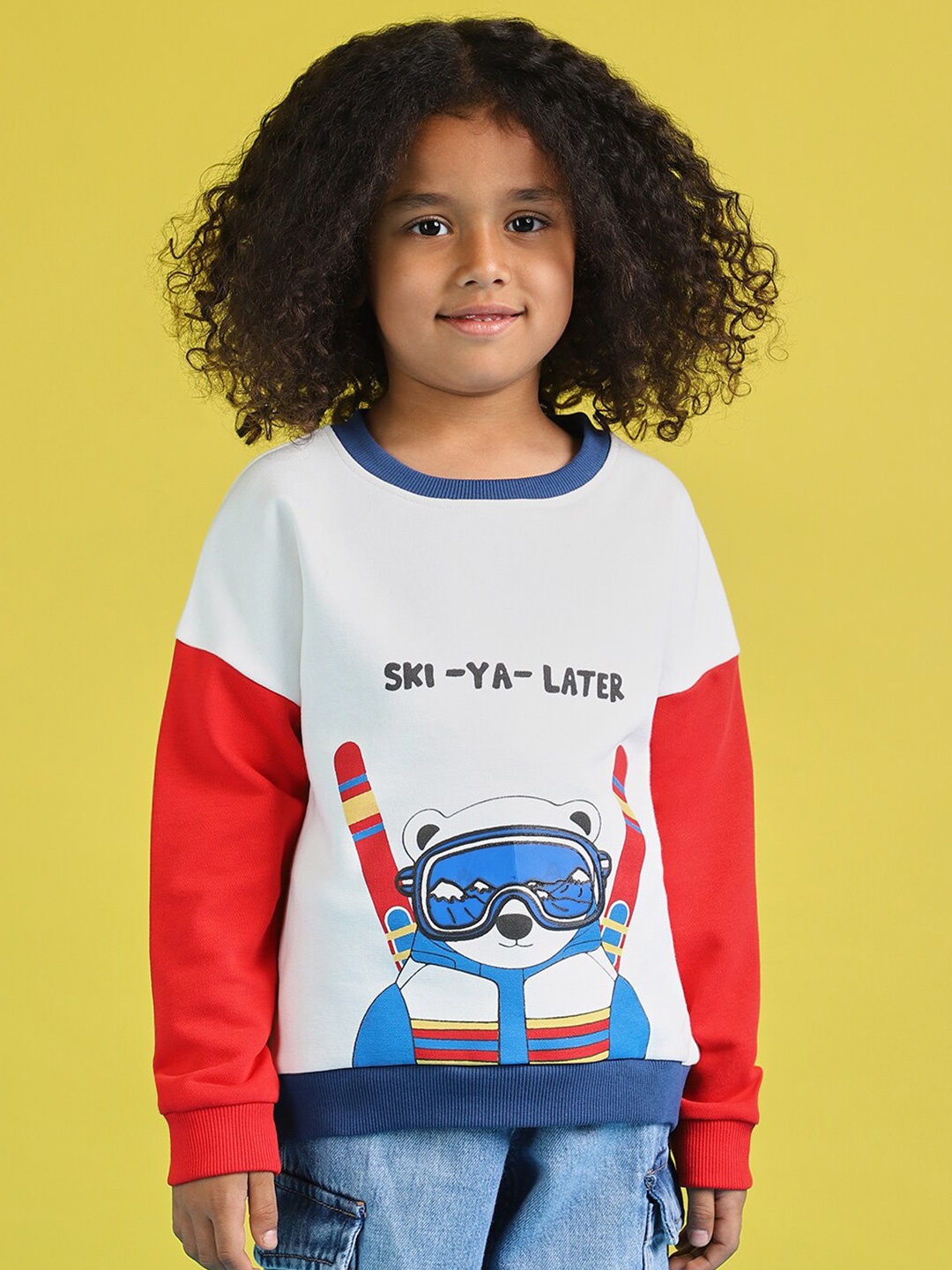 

Nauti Nati Boys Graphic Printed Antimicrobial Fleece Sweatshirt, White
