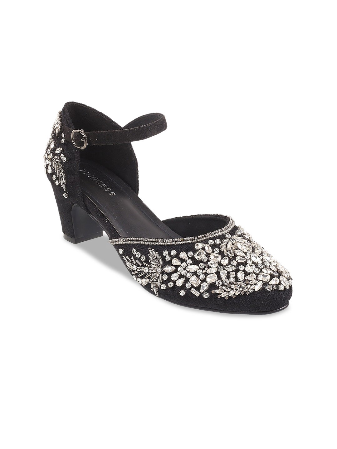 

Metro Embellished Block Heel Pumps, Black