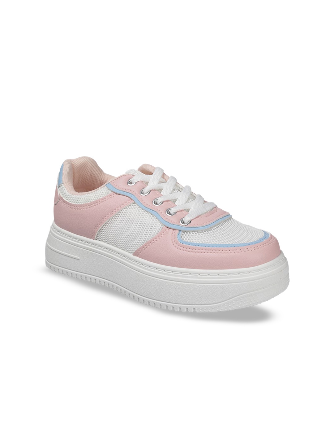 

Metro Women Colourblocked Lace-Up Sneakers, Pink