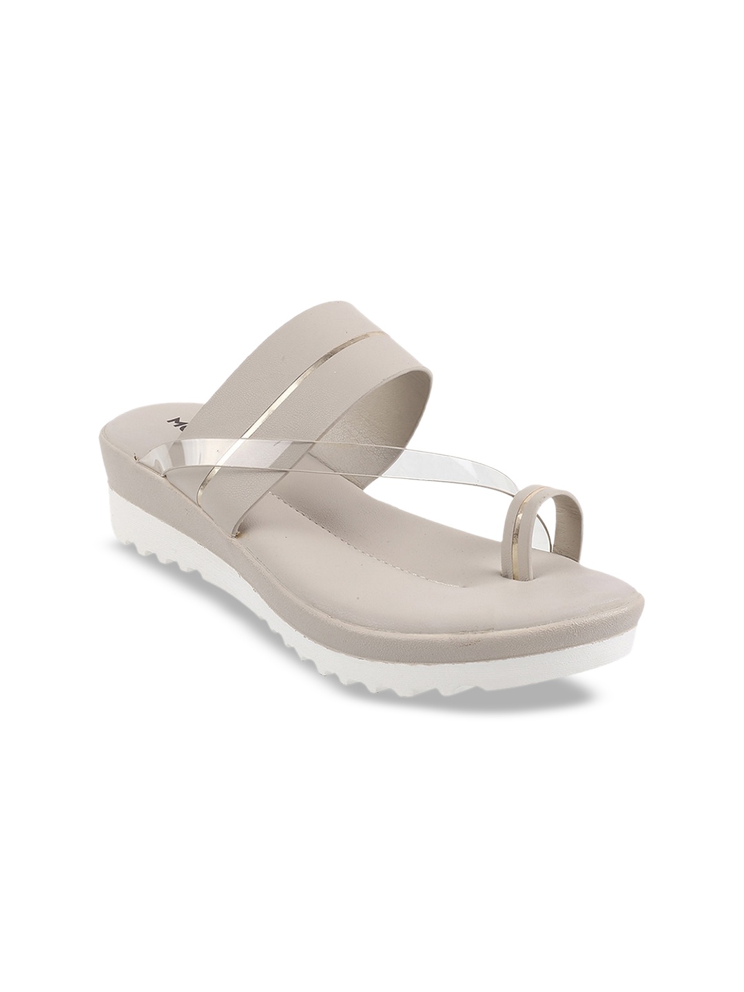

Mochi Textured One Toe Flatform Heels, Grey
