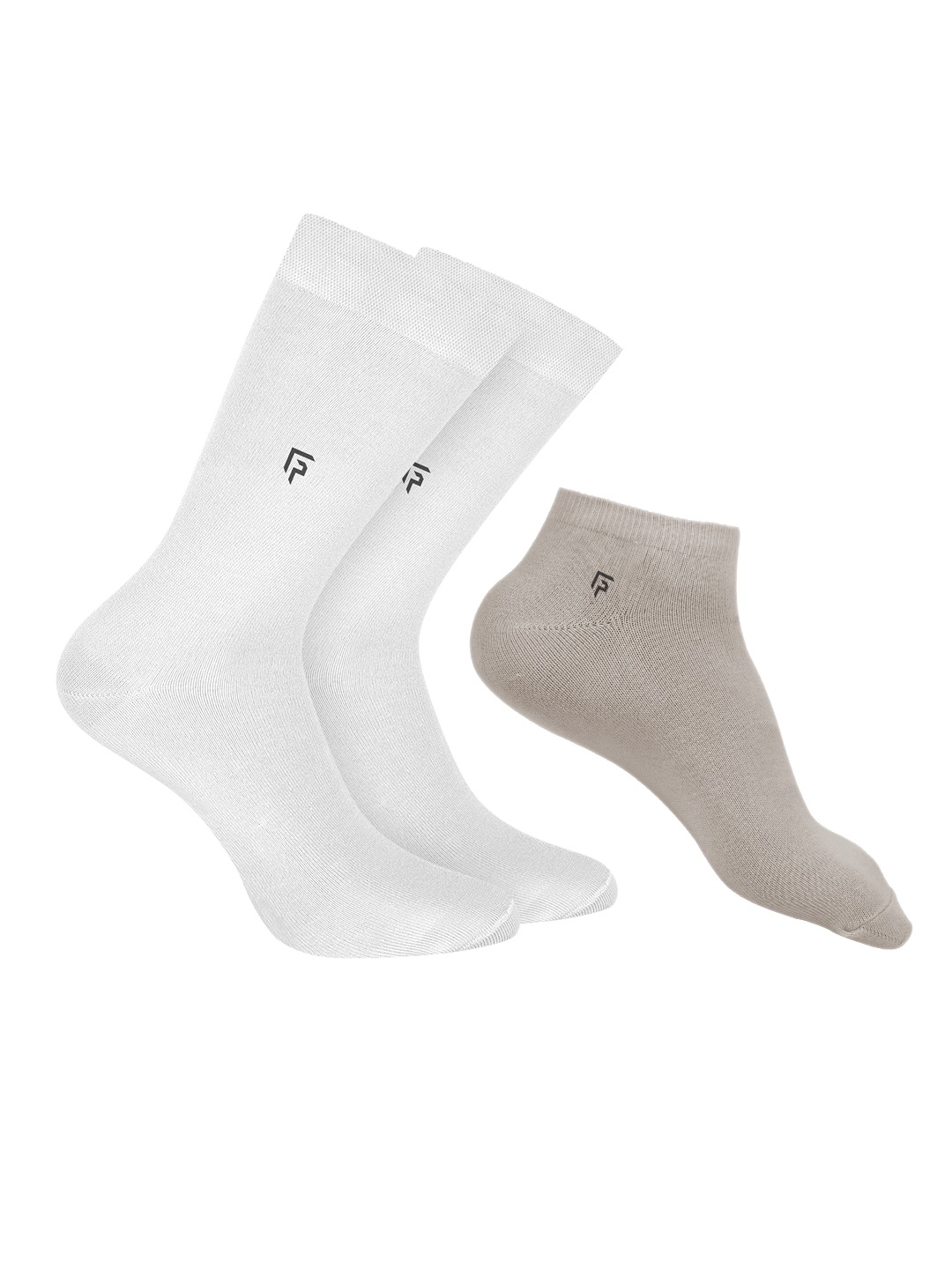 

FOOTPRINTS Men Pack Of 3 Cotton & Bamboo Socks, White