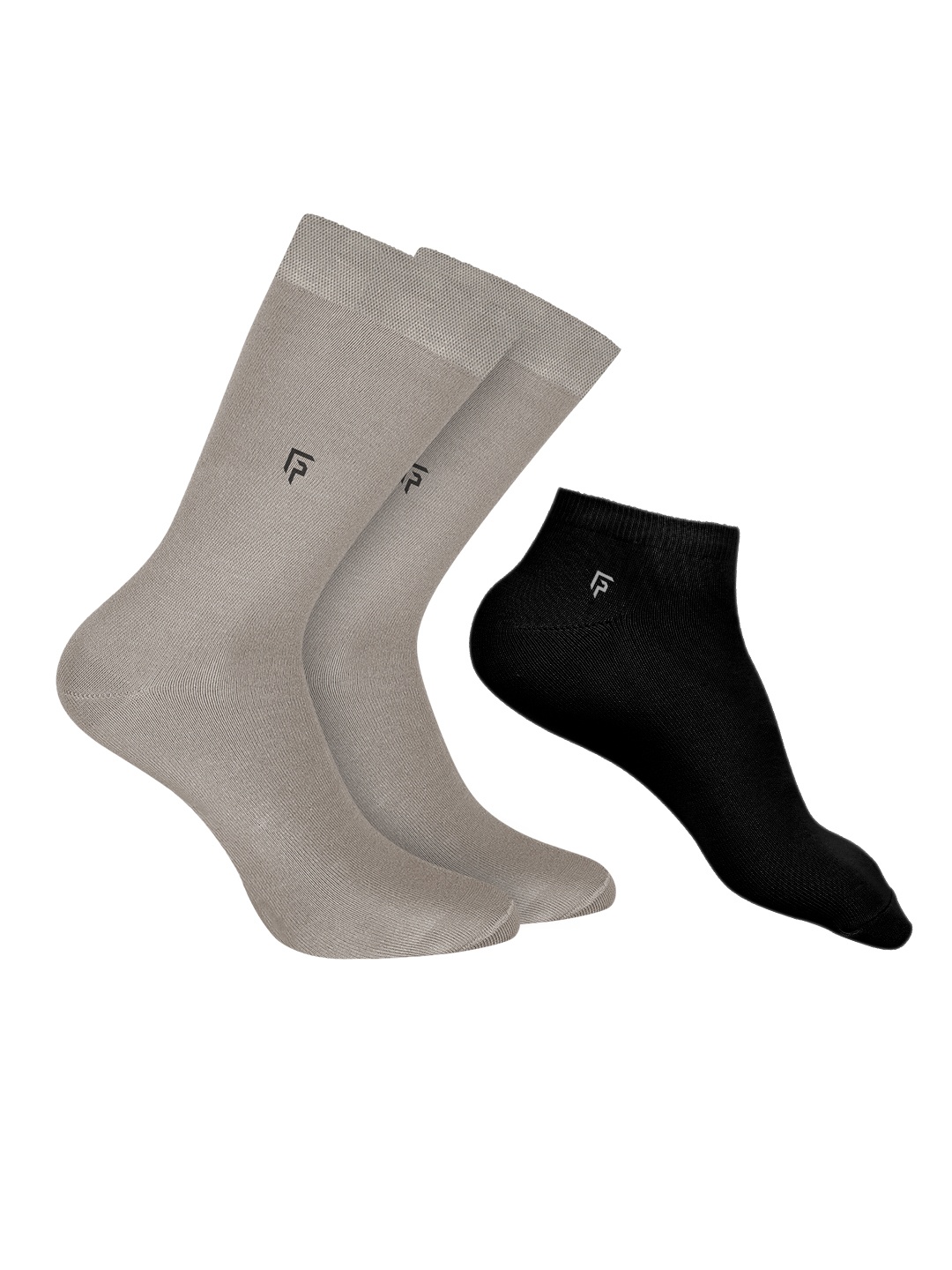 

FOOTPRINTS Men Pack of 3 Calf-Length Socks, Beige