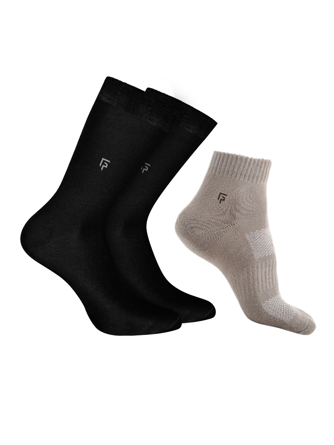 

FOOTPRINTS Men Pack Of 3 Bamboo Cotton Calf Length Socks, Black