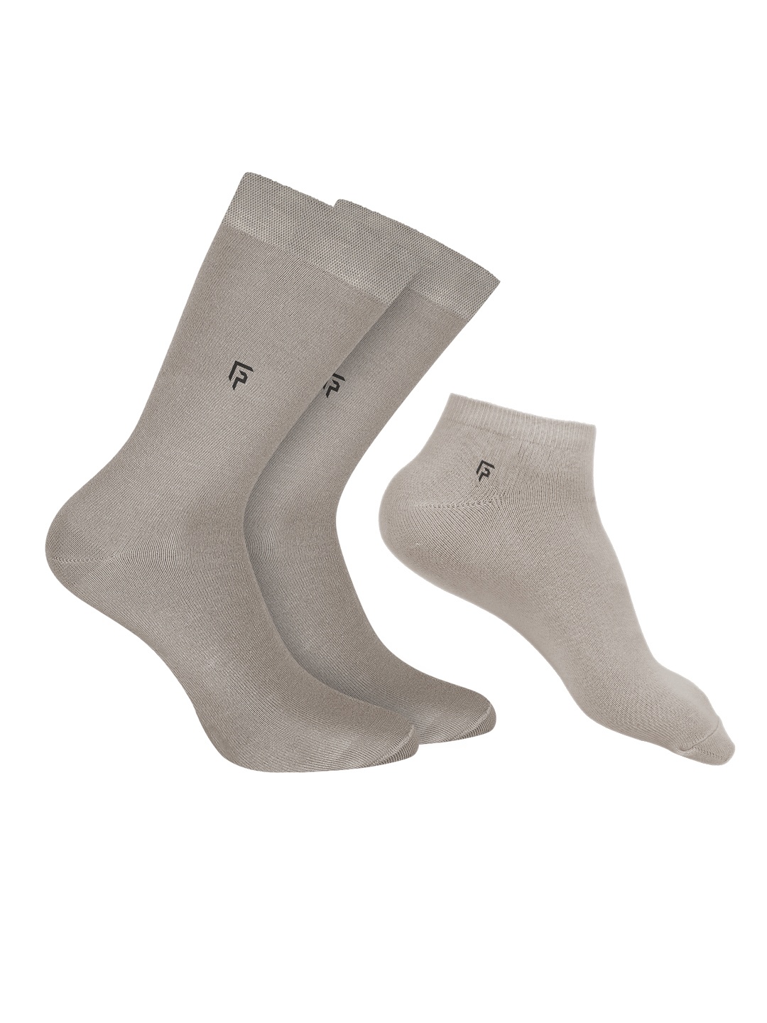 

FOOTPRINTS Men Pack Of 3 Cotton & Bamboo Socks, Grey