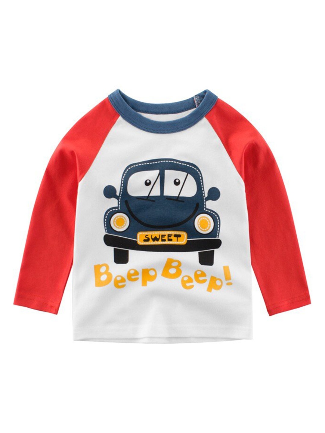 

Googo Gaaga Boys Graphic Printed Raglan Sleeves T-shirt, White