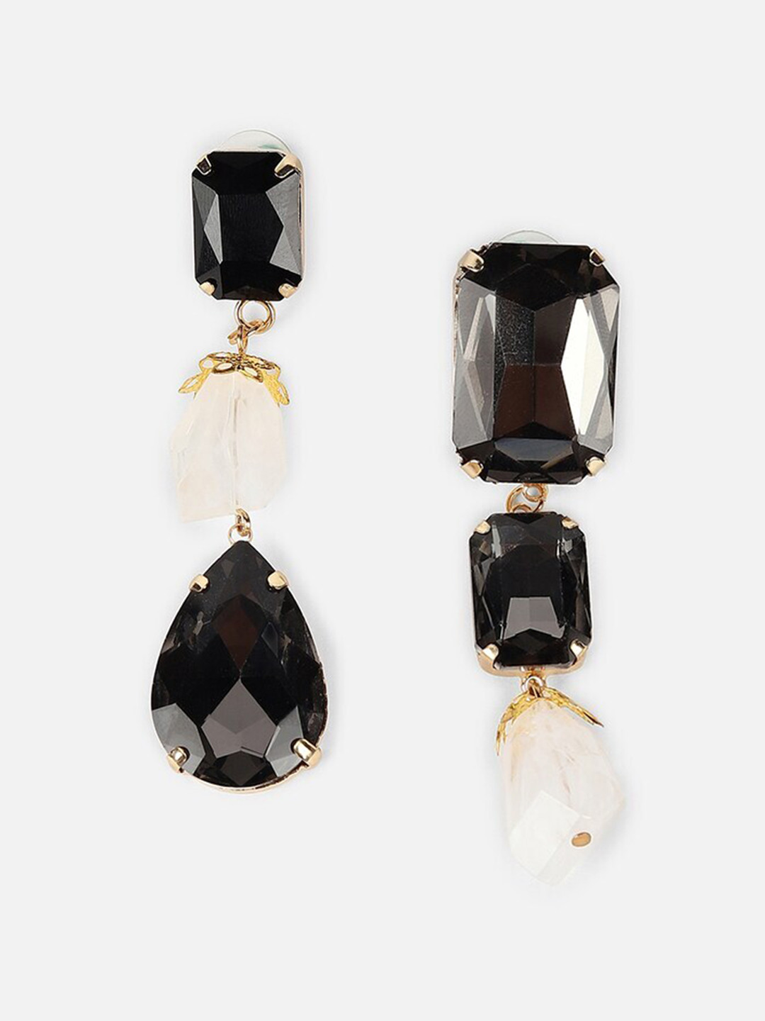 

FOREVER 21 Contemporary Drop Earrings, Black