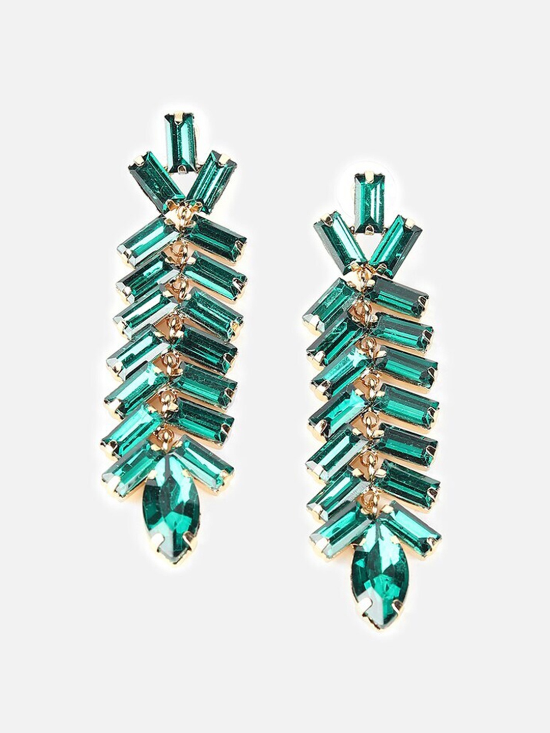 

FOREVER 21 Contemporary Drop Earrings, Green