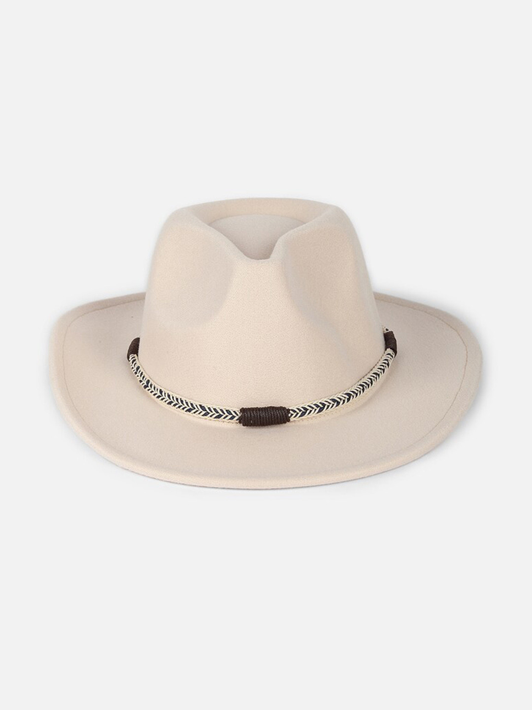 

FOREVER 21 Women Braided Fedora Hat, Beige