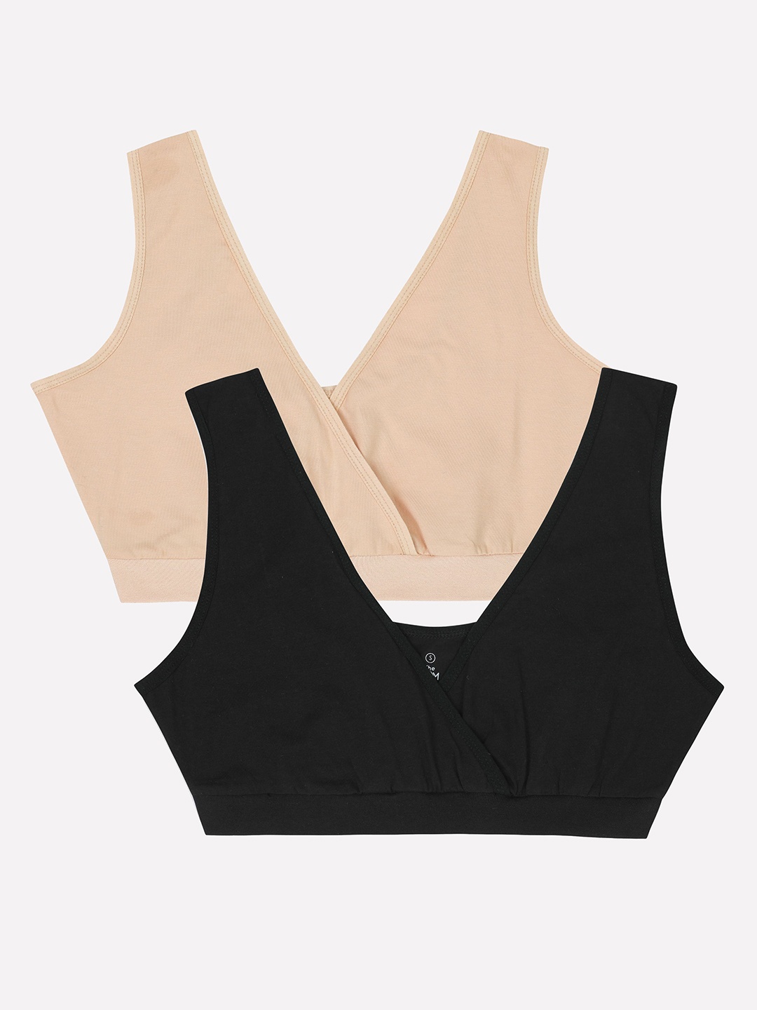 

The Mom Store Cream-Coloured & Black Bra Full Coverage Underwired