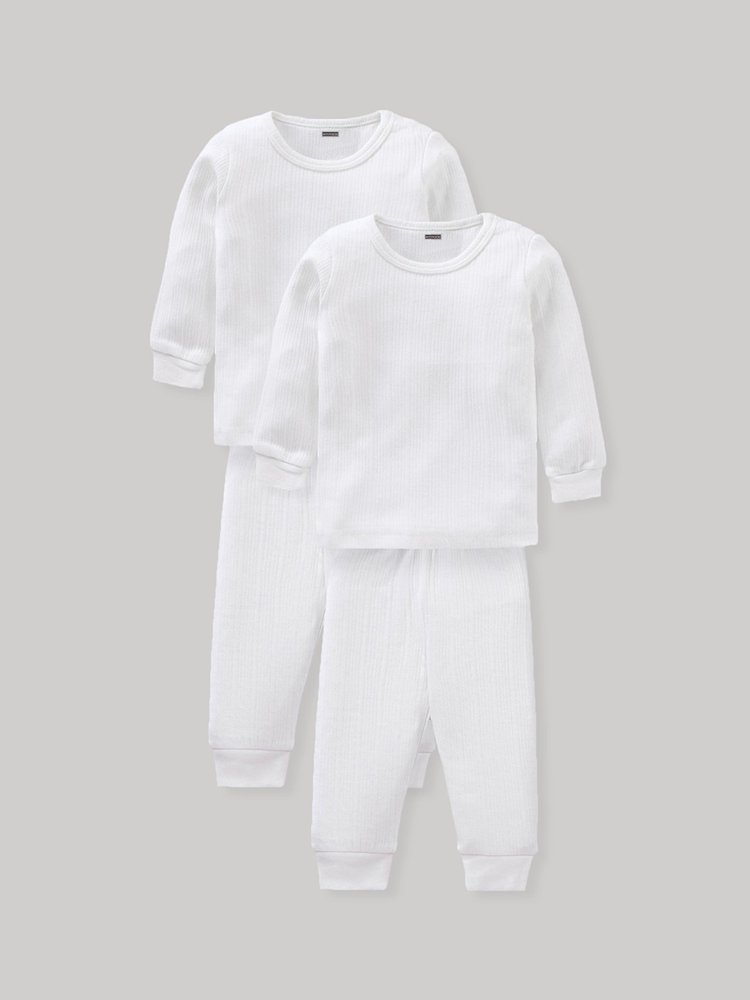 

Aerowarm Infant Girls Pack Of 2 Striped Thermal Set, White