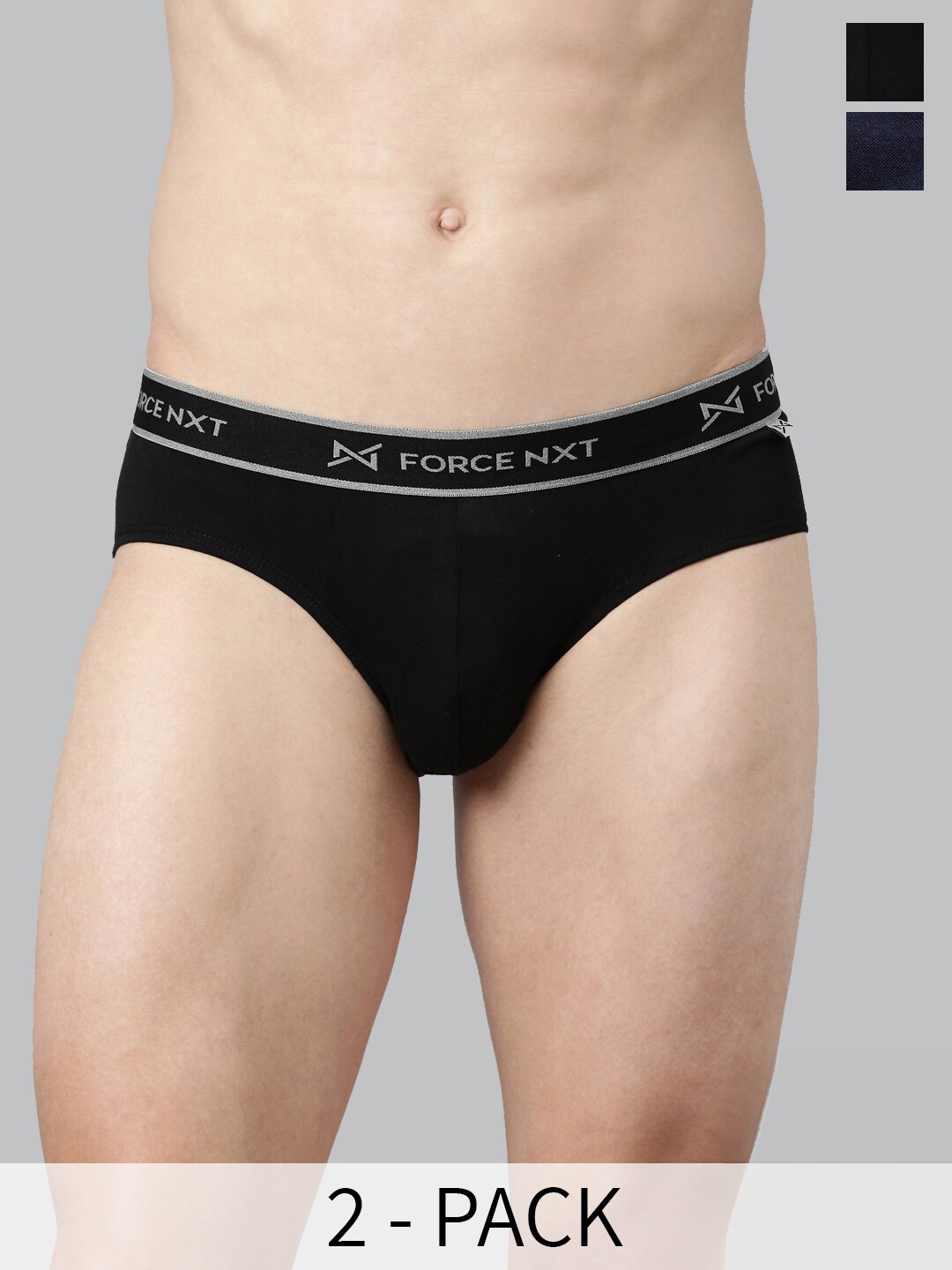 

Force NXT Pack Of 2 Assorted Cotton Basic Briefs MNFF-111-N-R3-ASST-C1-PO2