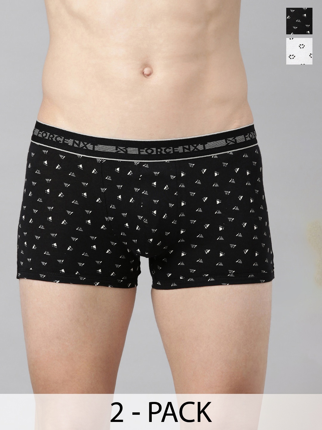 

Force NXT Pack Of 2 Printed Assorted Trunks MNFF-136-R3-ASST-C1-PO2, Black
