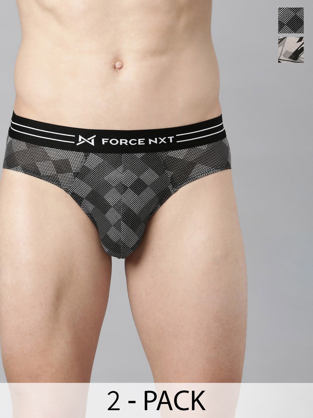 

Force NXT Pack Of 2 Assorted Pure Cotton Basic Briefs MNFS-11P-ASST-C1-PO2