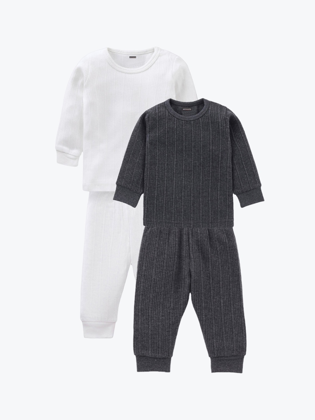 

Aerowarm Infant Boys Pack Of 2 Striped Thermal Set, Charcoal