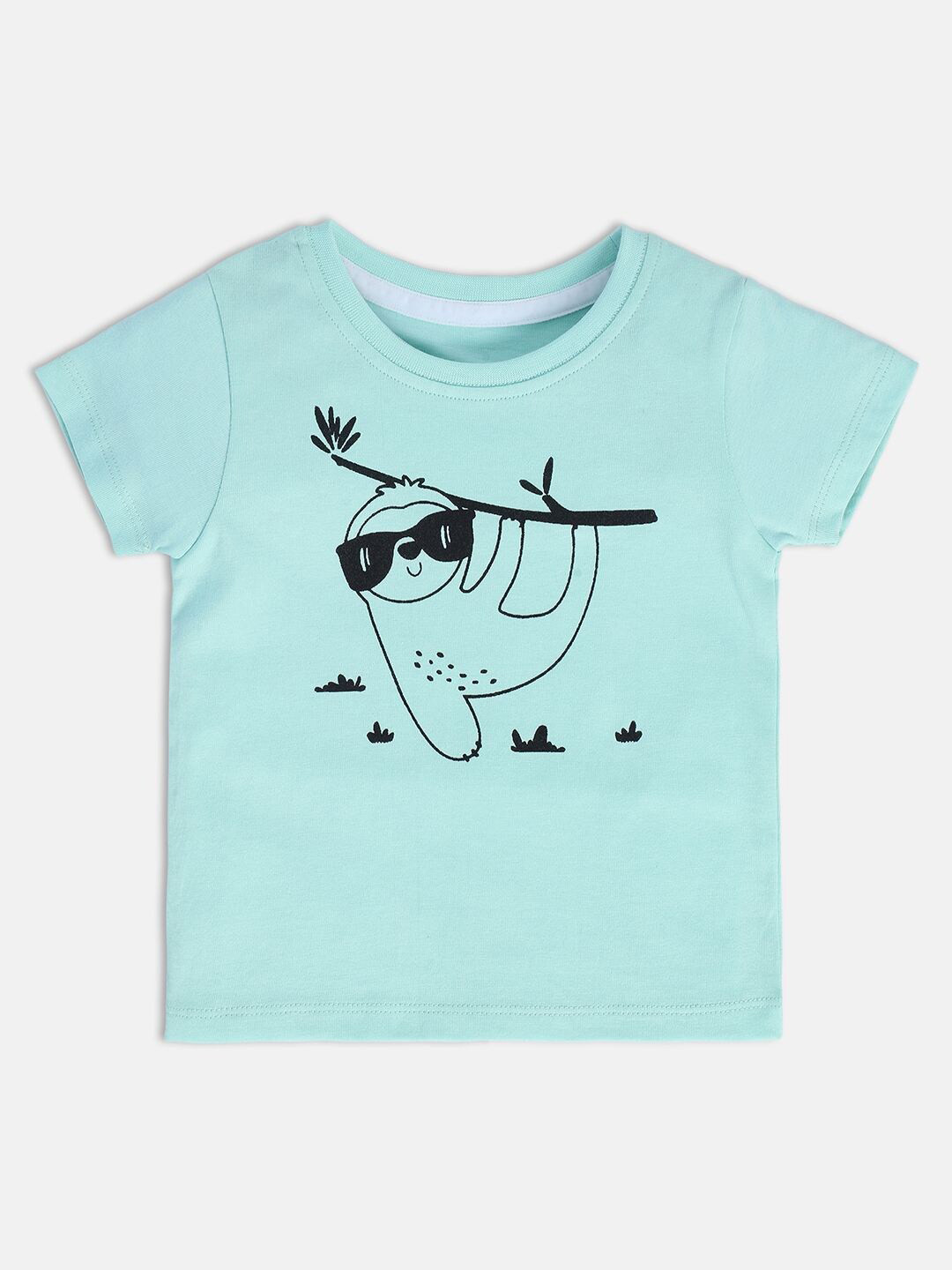 

MINI KLUB Boys Graphic Printed Pure Cotton T-Shirt, Blue