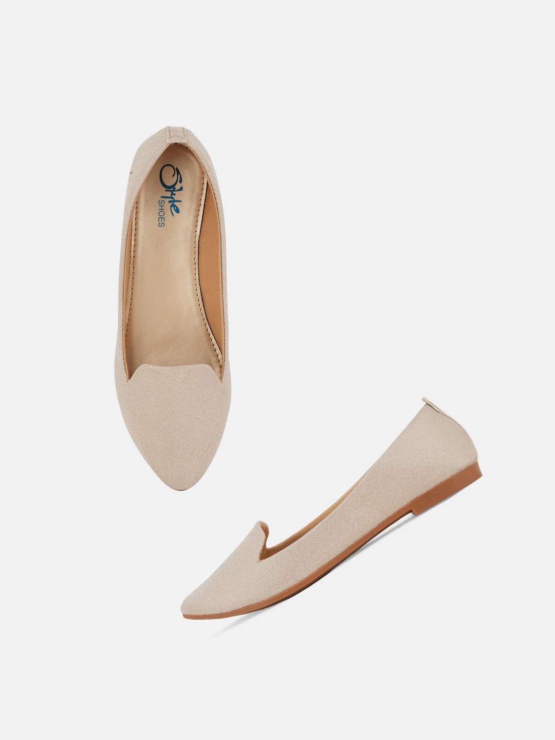 

Style Shoes Pointed Toe Ballerinas, Gold