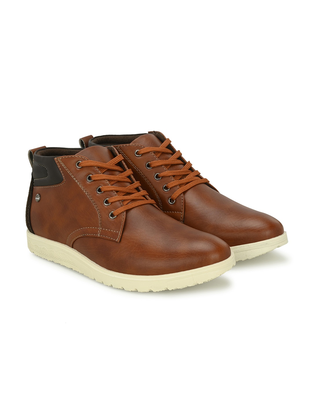 

Vellinto Men Kieran Contrast Sole Mid-Top Boots, Tan