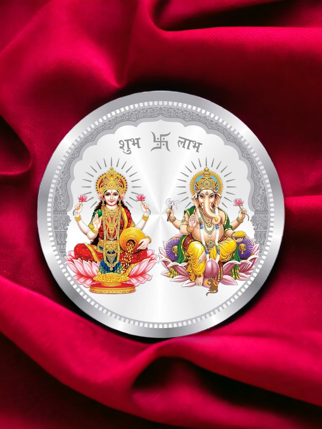 

Taraash 999 Lakshmi Ganesha Silver Coin-20 gm