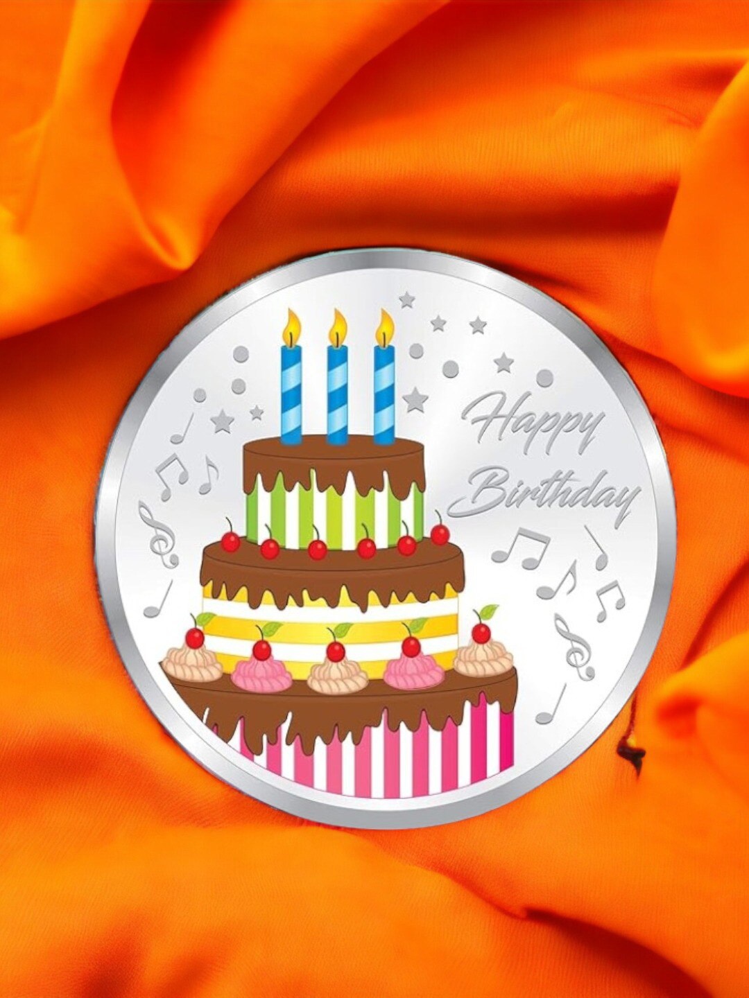 

Taraash Happy Birthday 999 Silver Coin-50gm
