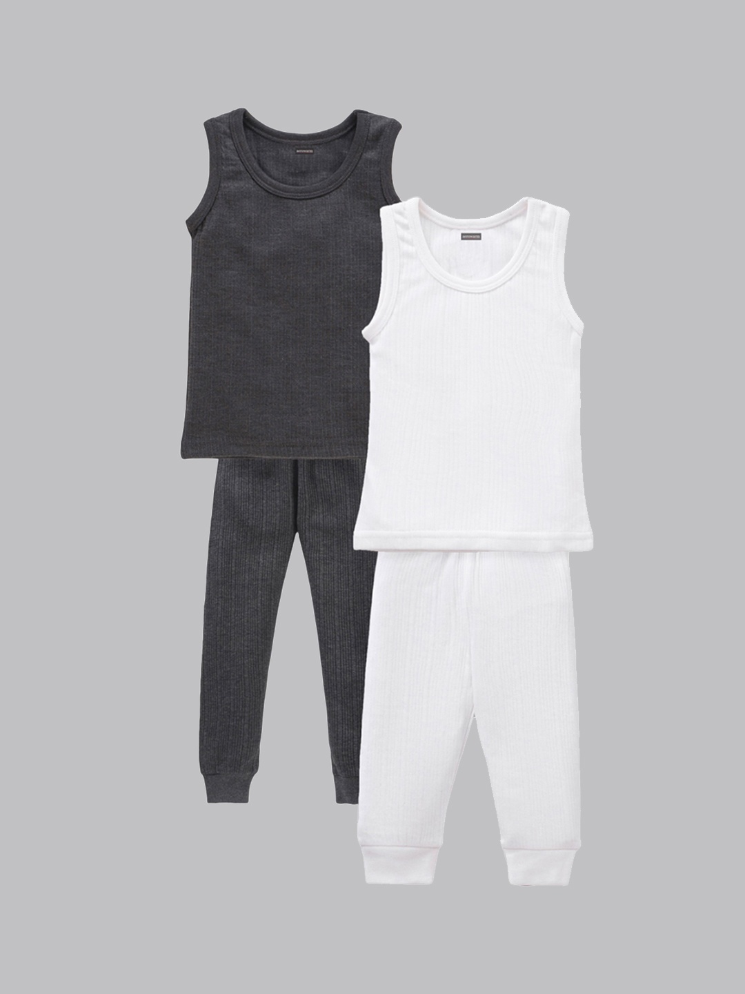 

Aerowarm Girls Pack Of 2 Striped Thermal Set, Charcoal