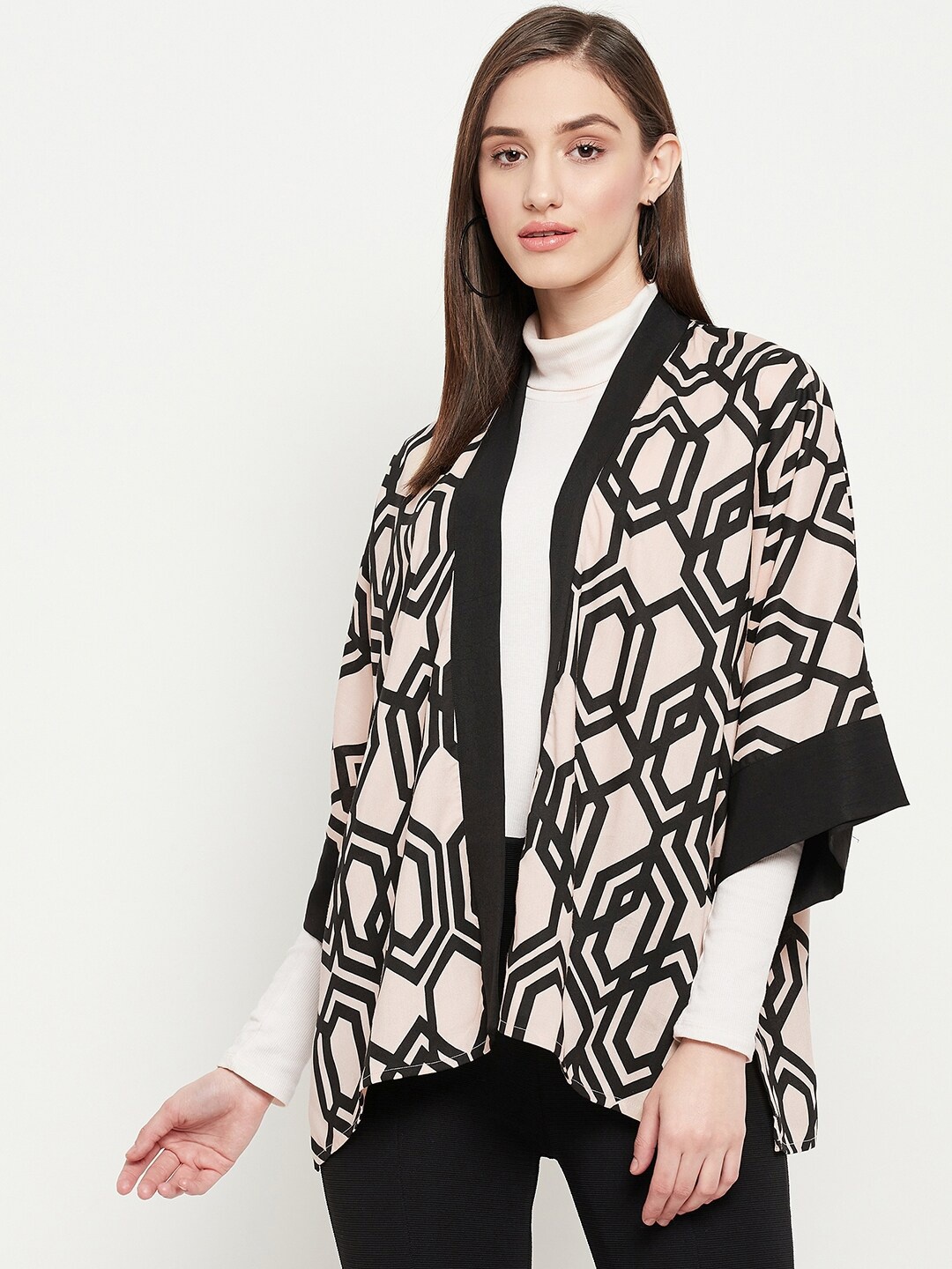 

BAESD Geometric Self Designed Shrug, Black