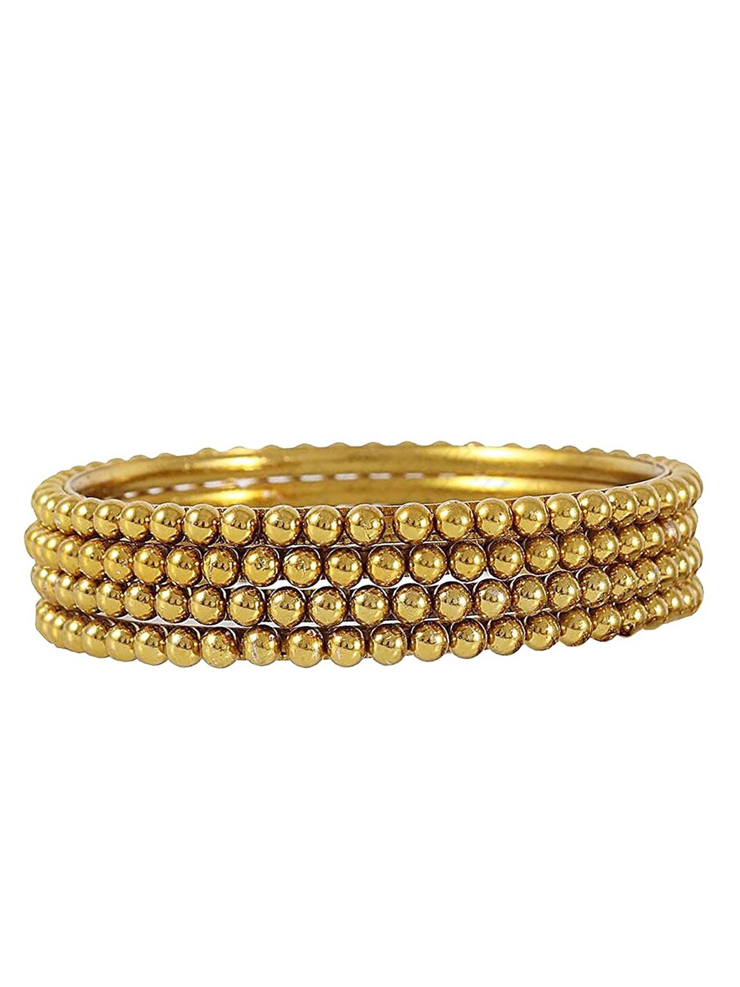 

NMII Set Of 4 Glossy Finished Bangles, Gold