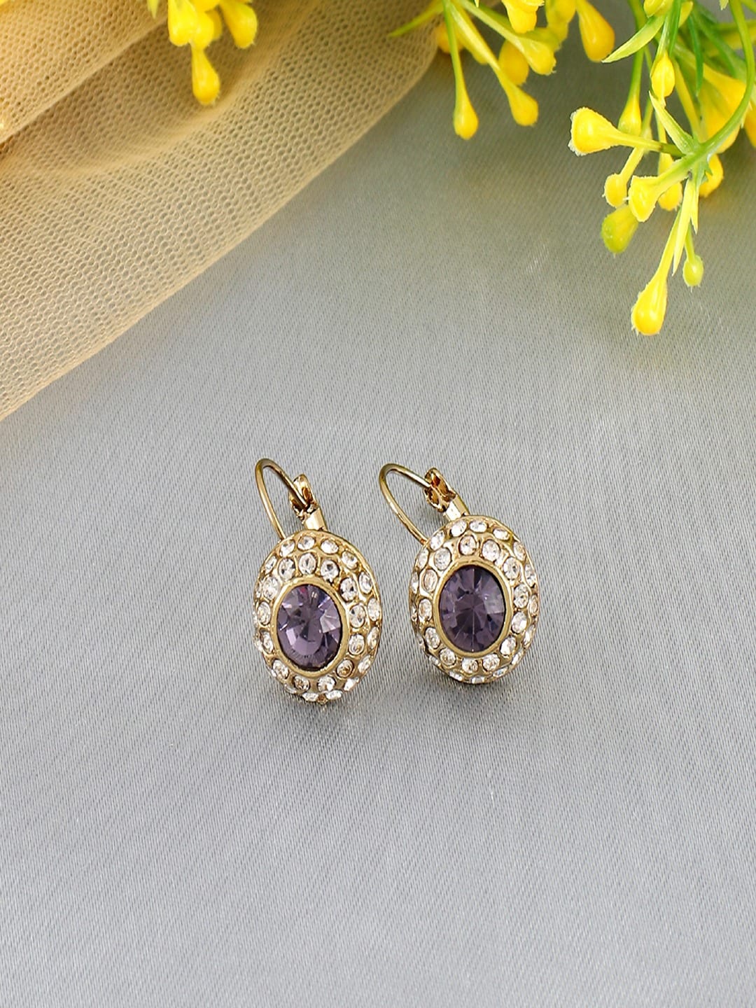 

UNIVERSITY TRENDZ Purple Contemporary Studs Earrings