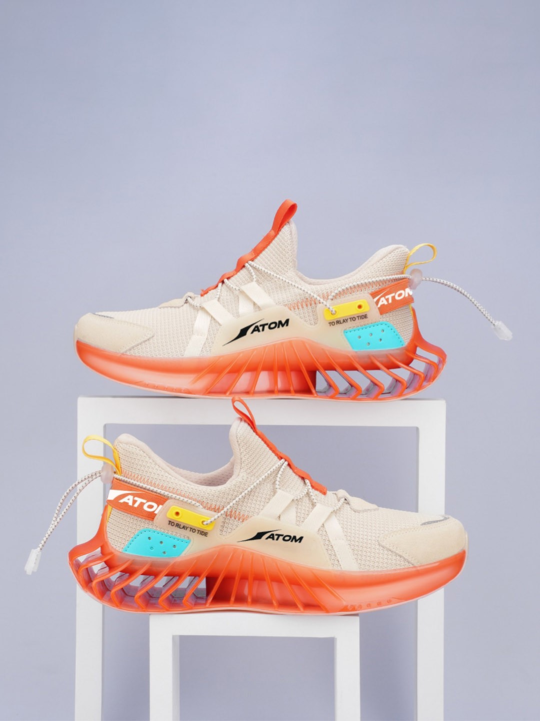 

Atom Men Good Vibes Textured Sneakers, Beige