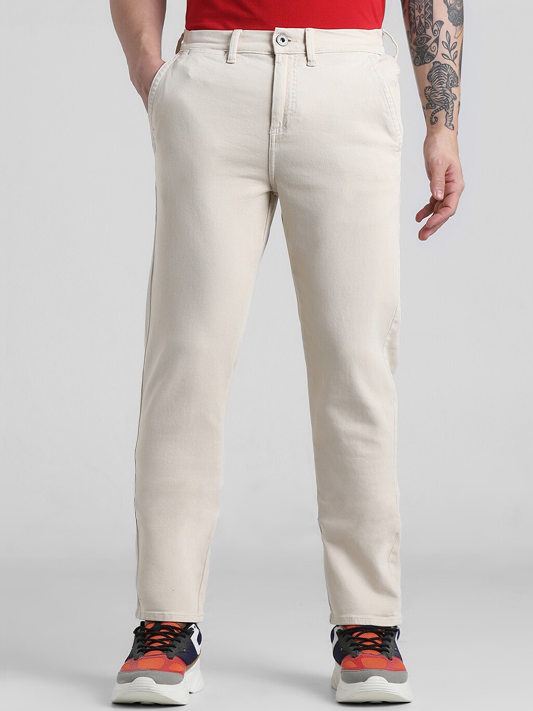 

Jack & Jones Men Slim Fit Trousers, Beige