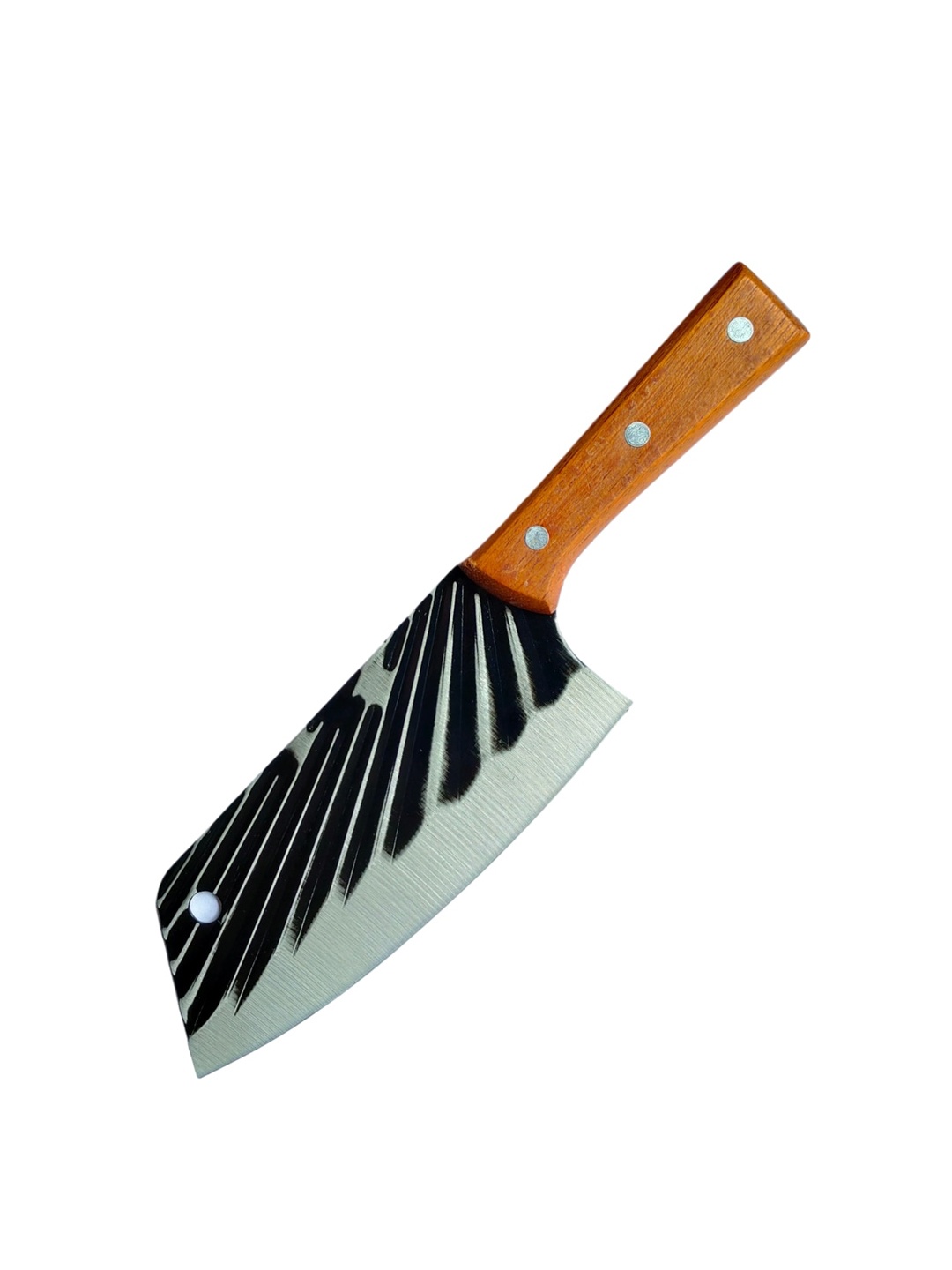 

YELONA Stainless Steel & Wood Cleaver Knife, Silver