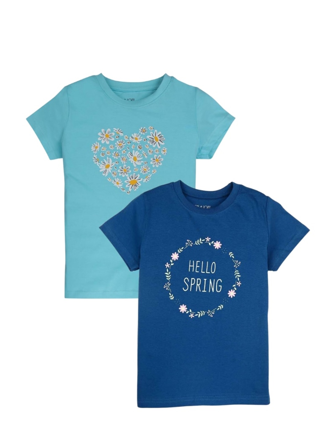 

Gini and Jony Graphic Printed Cotton Tshirts, Blue