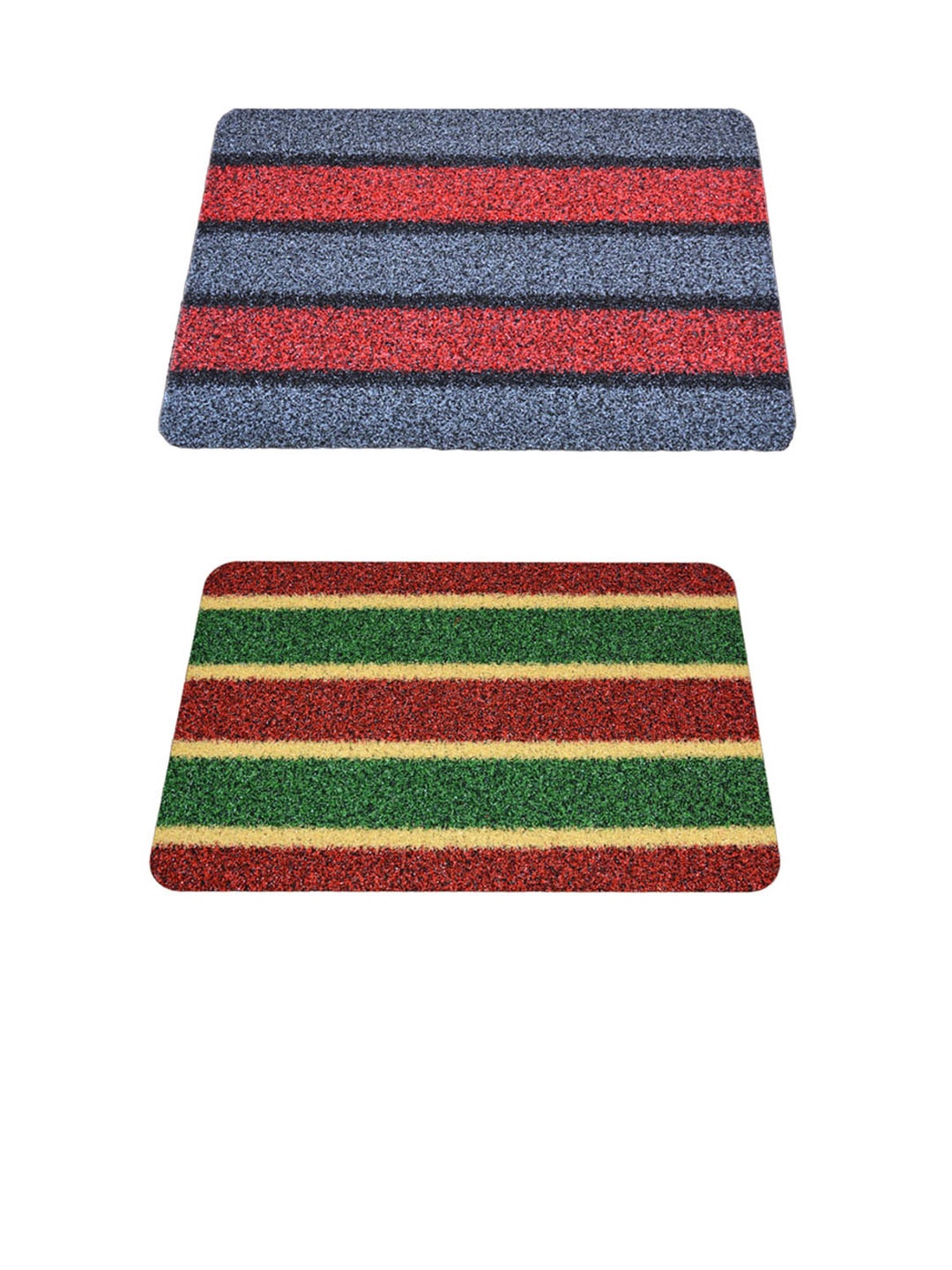 

Athom Living 2 Pcs Green & Red Striped Anti-Slip Doormats