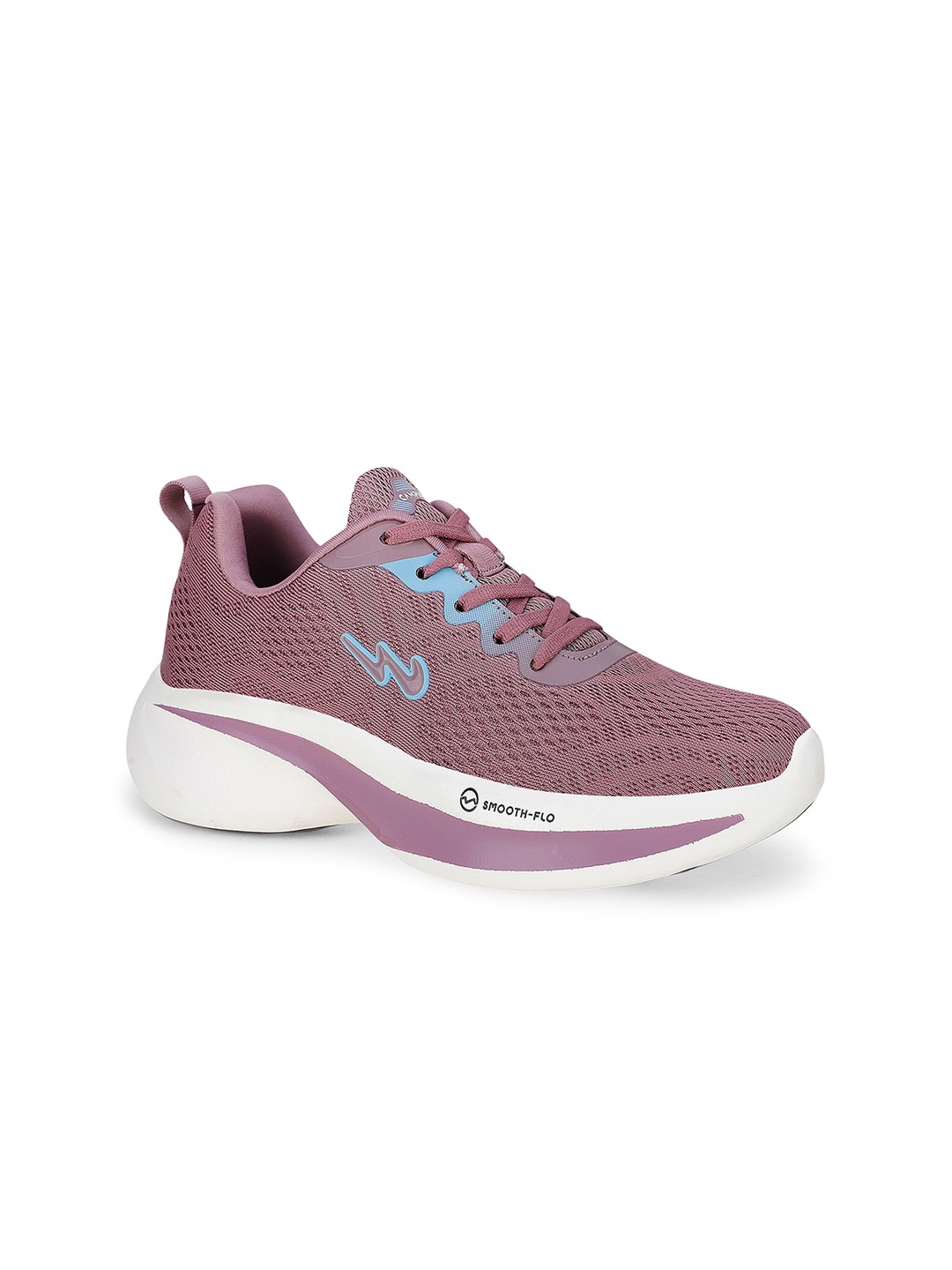 

Campus Women CRISSY Textured Mesh Comfort Insole Contrast Sole Sneakers, Mauve