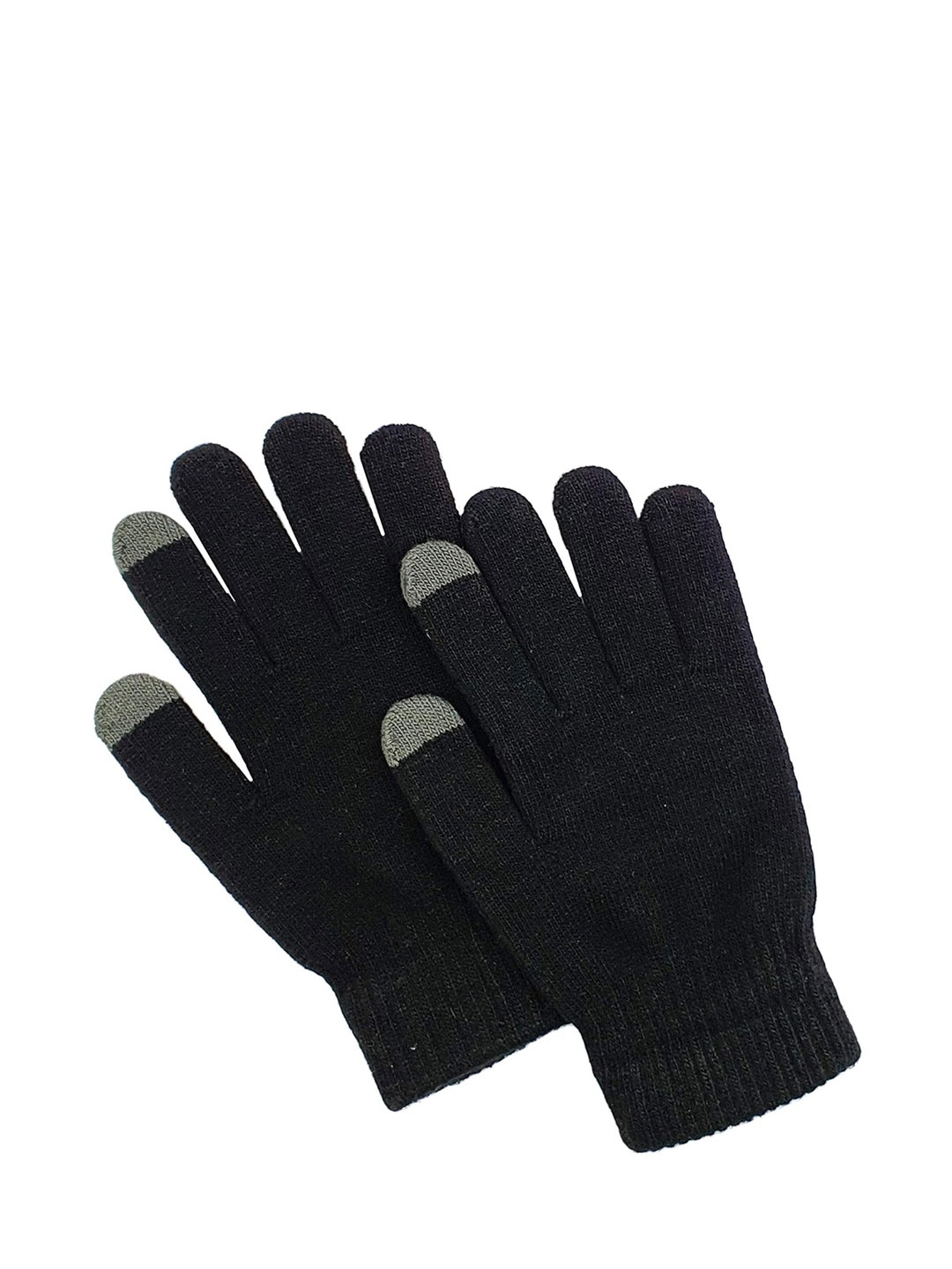 

TEEMOODS Men Touchscreen Acrylic Woollen Hand Gloves, Charcoal
