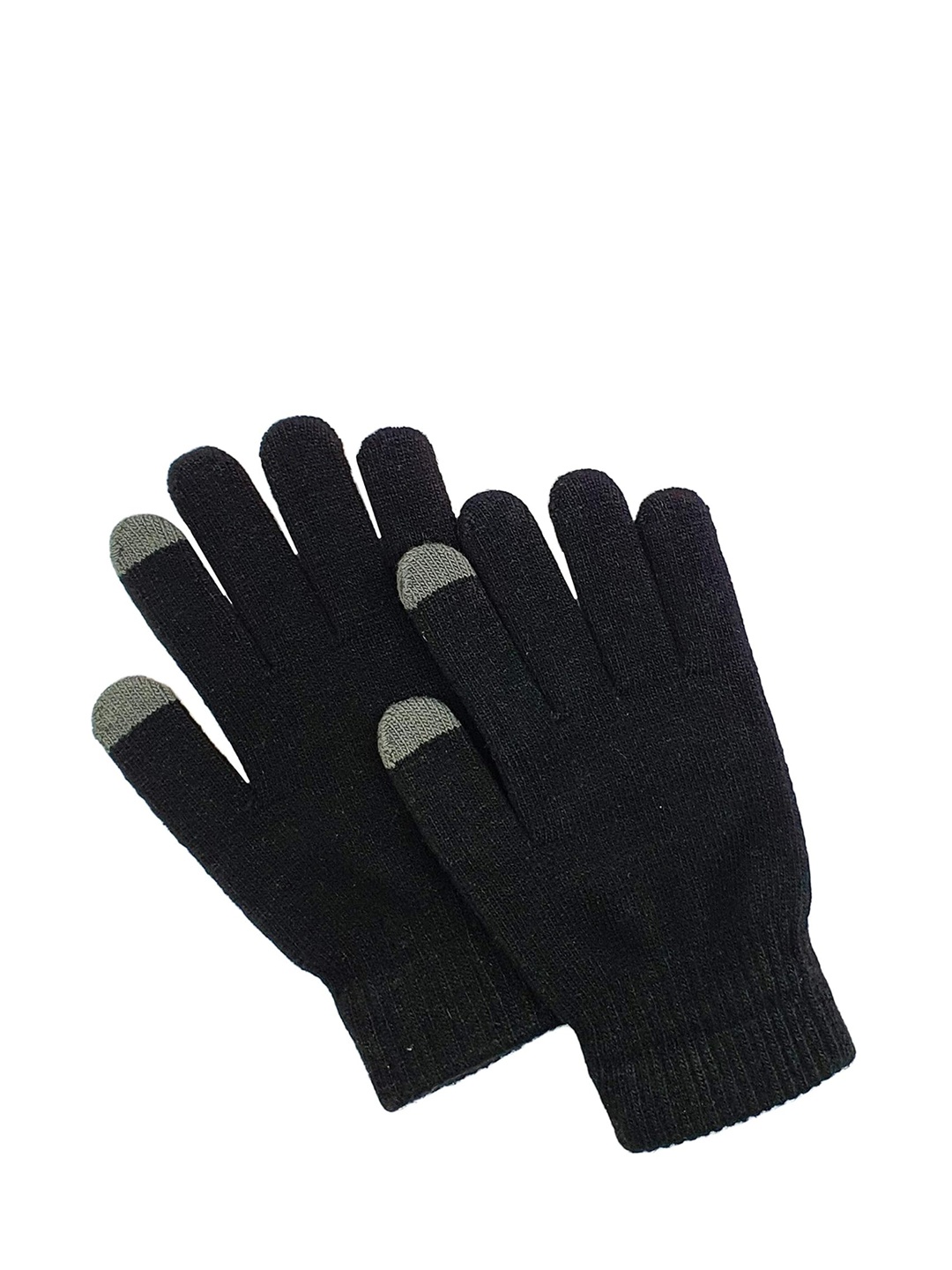 

TEEMOODS Men Touchscreen Acrylic Woollen Hand Gloves, Charcoal