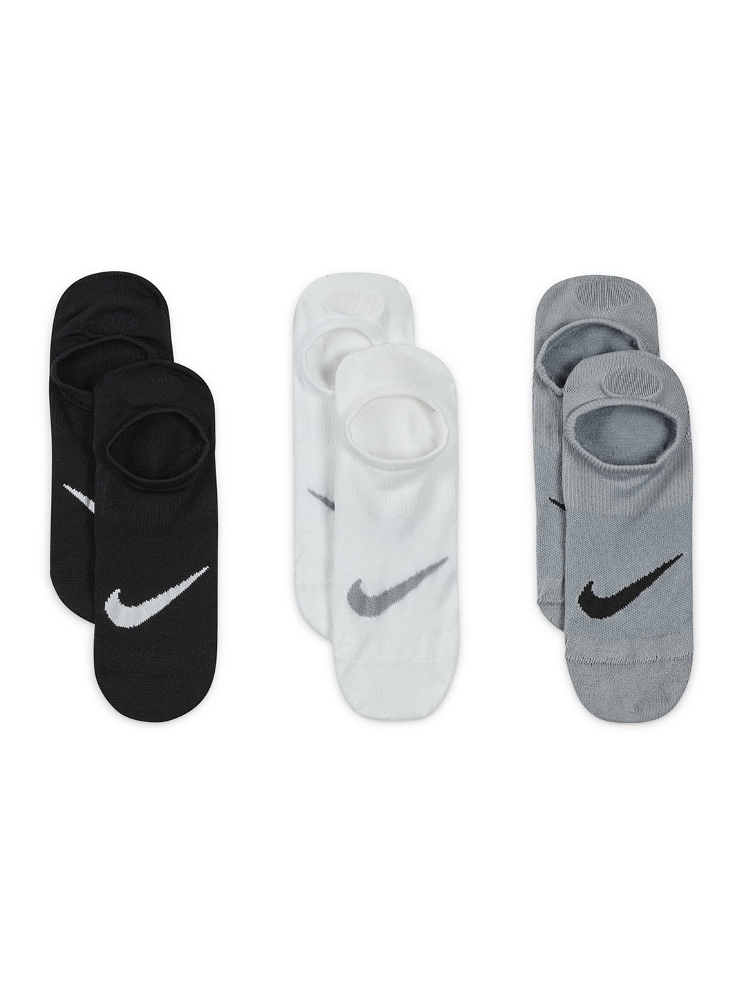 

Nike Pack Of 3 Lightweight Training Footie Socks, Black