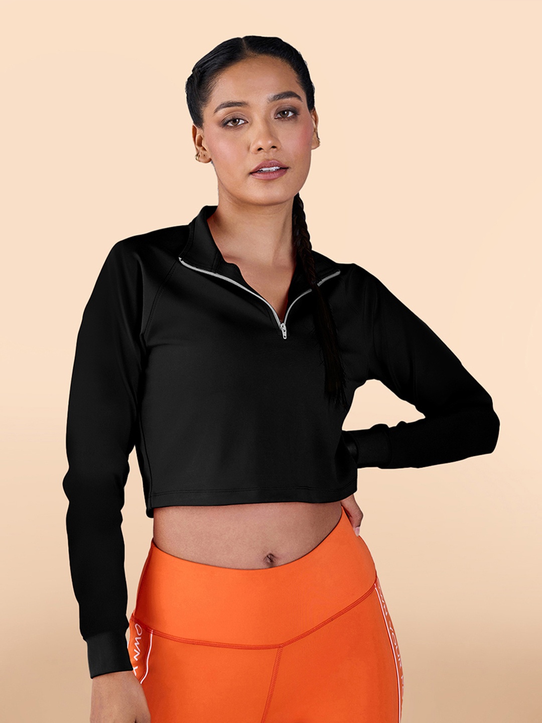 

KICA Moisture Wicking Crop T-shirt, Black