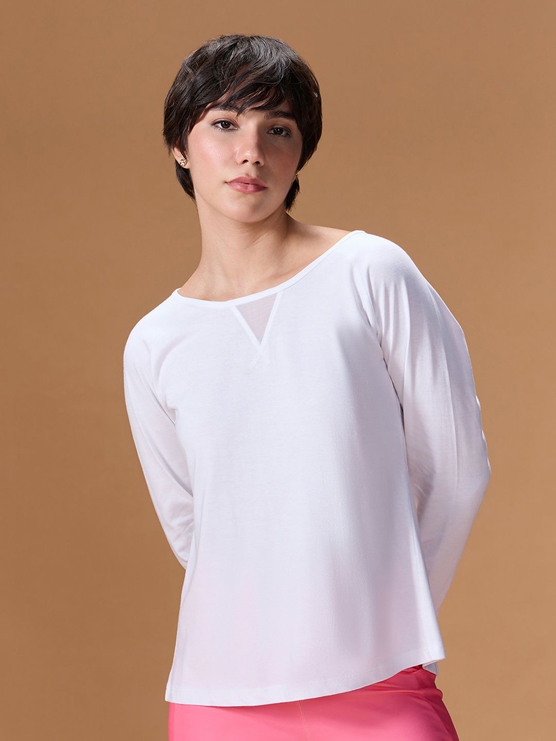 

KICA Long Raglan Sleeves Anti Odour Cotton T-shirt, White