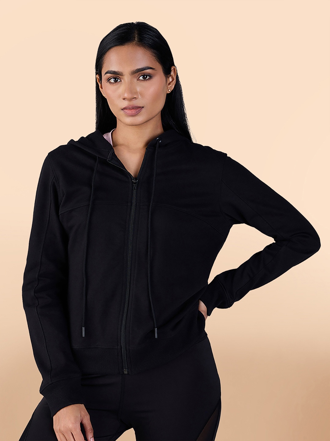 

KICA Hooded Running Bomber Jacket, Black