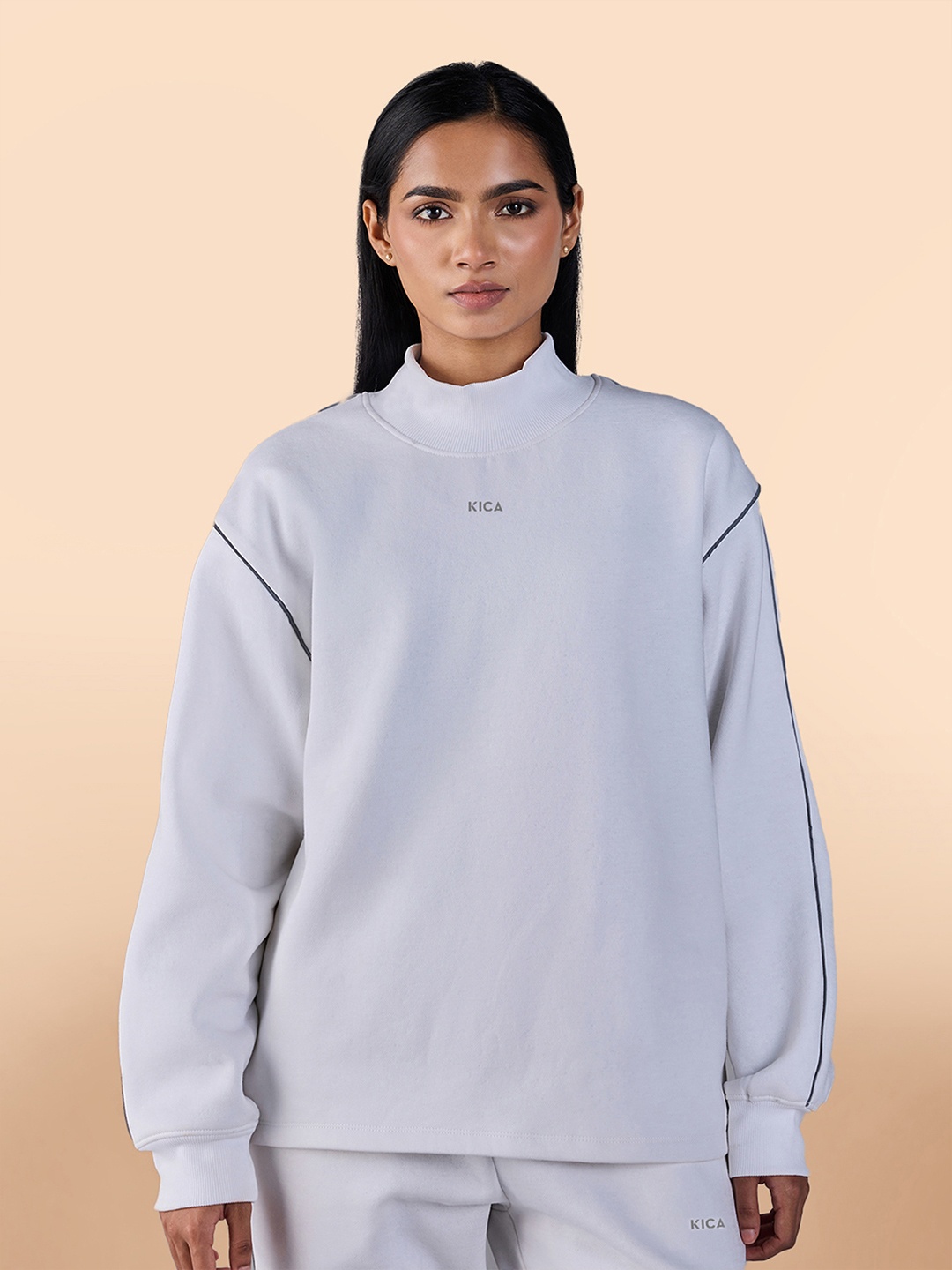 

KICA Drop Shoulder Sleeves Cotton Oversized Pullover, White