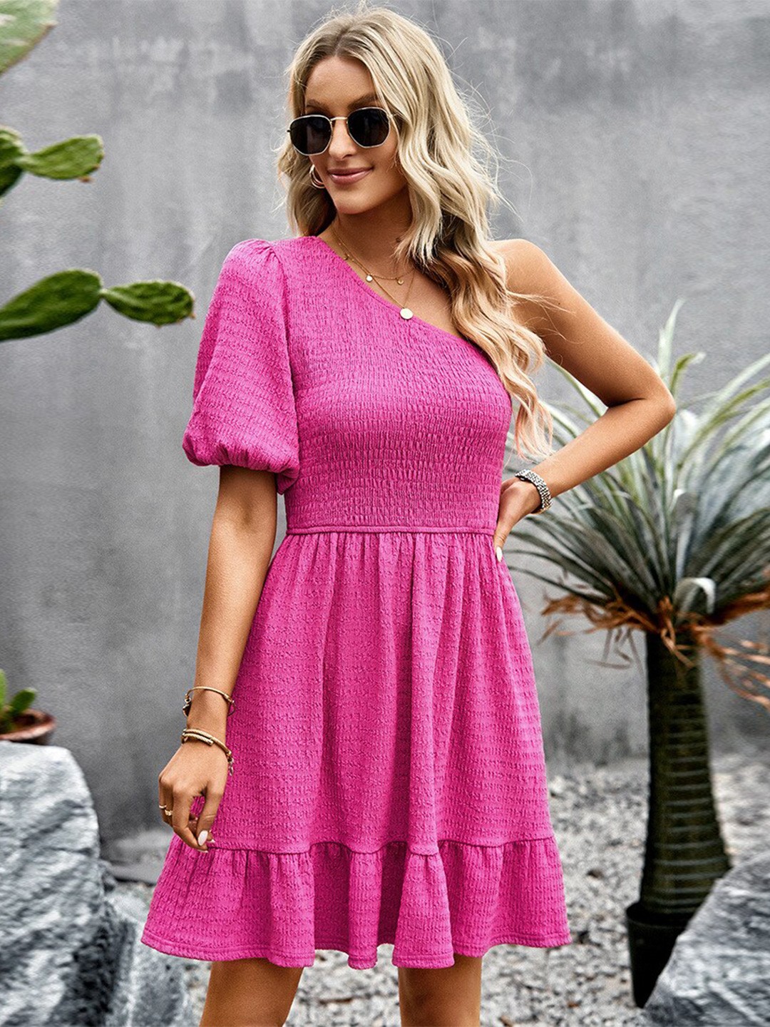 

StyleCast Rose Self Design A-Line Dress