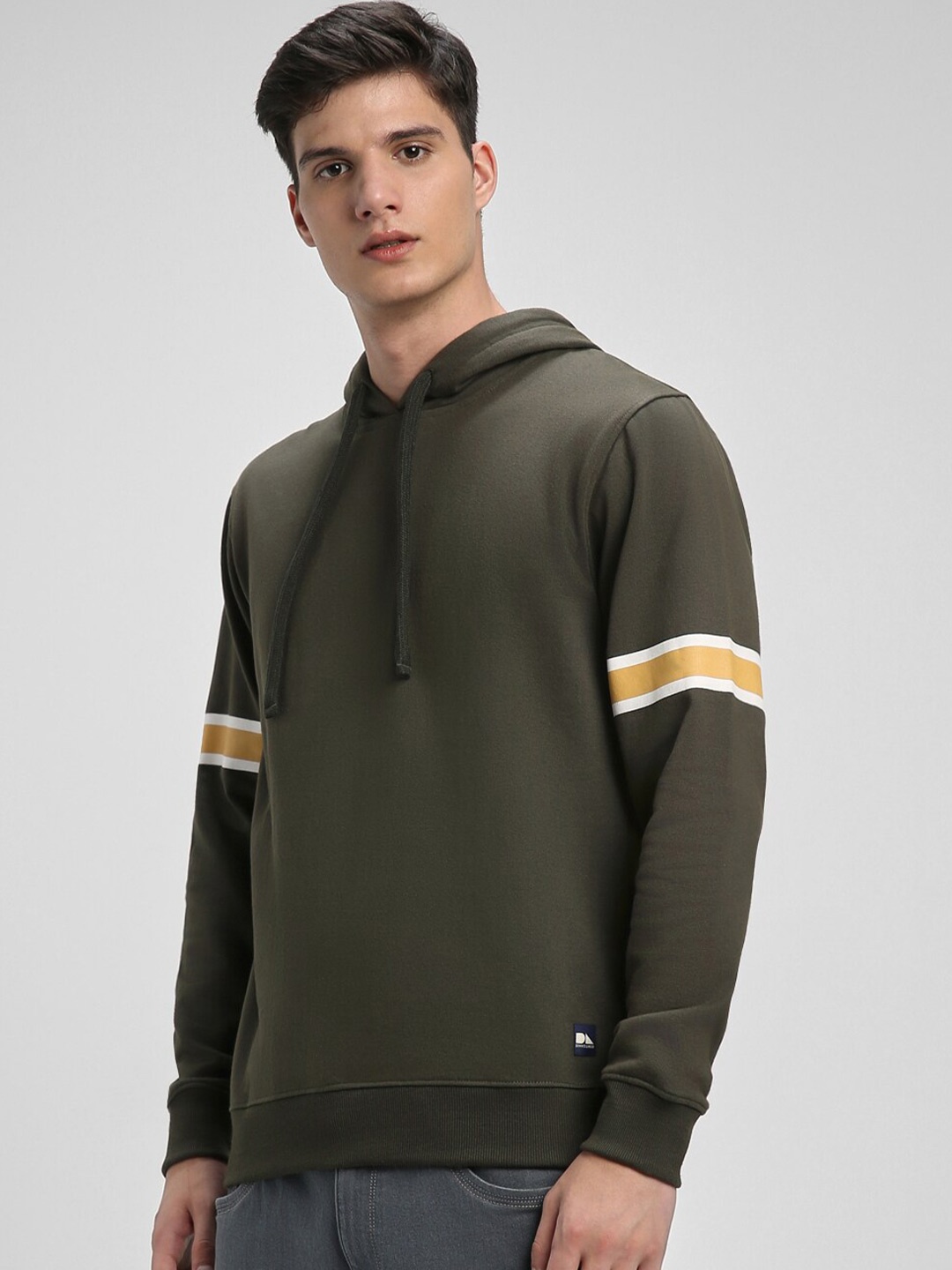 

Dennis Lingo Colourblocked Hooded Pullover, Olive