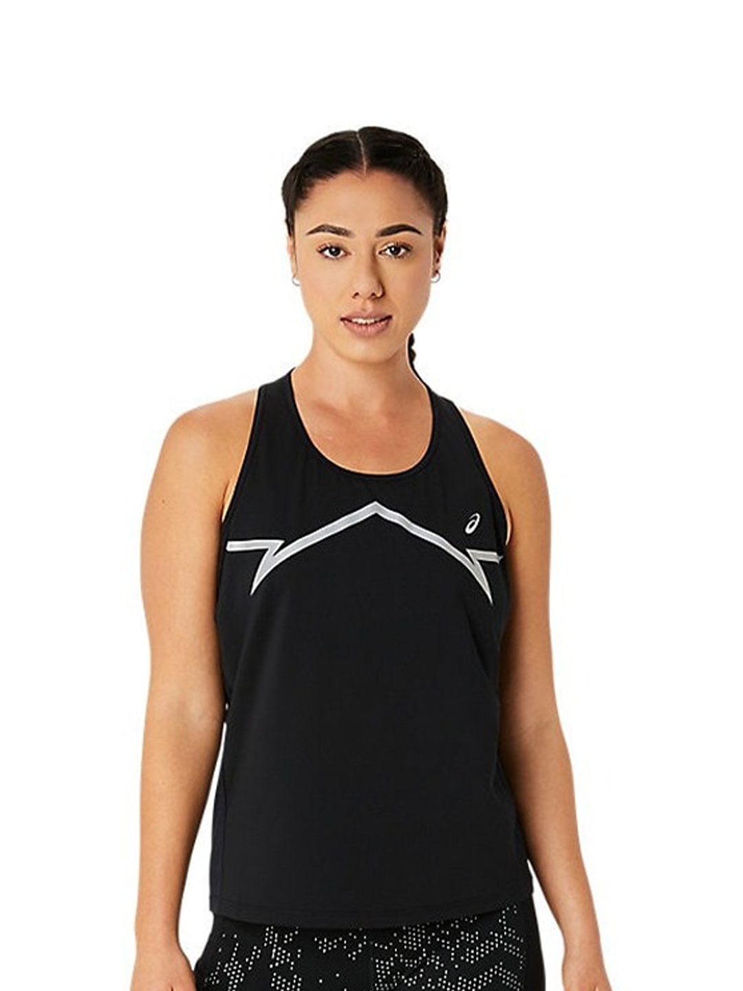 

ASICS Graphic Printed Lite-Show Sleeveless T-shirt, Black