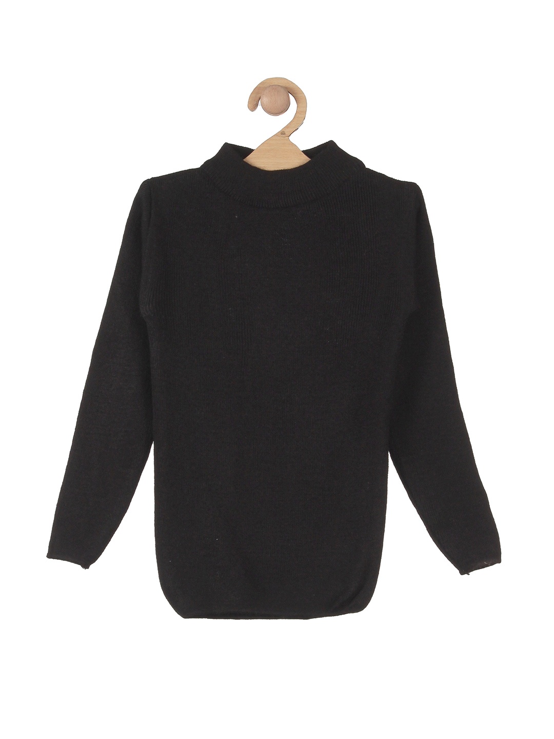 

Lil Lollipop Kids Turtle Neck Acrylic Pullover, Black